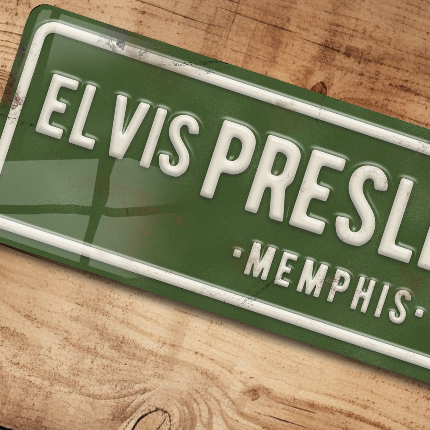 Elvis Presley BLVD Road Sign Metal Retro Vintage Collectors Gift 100x305mm