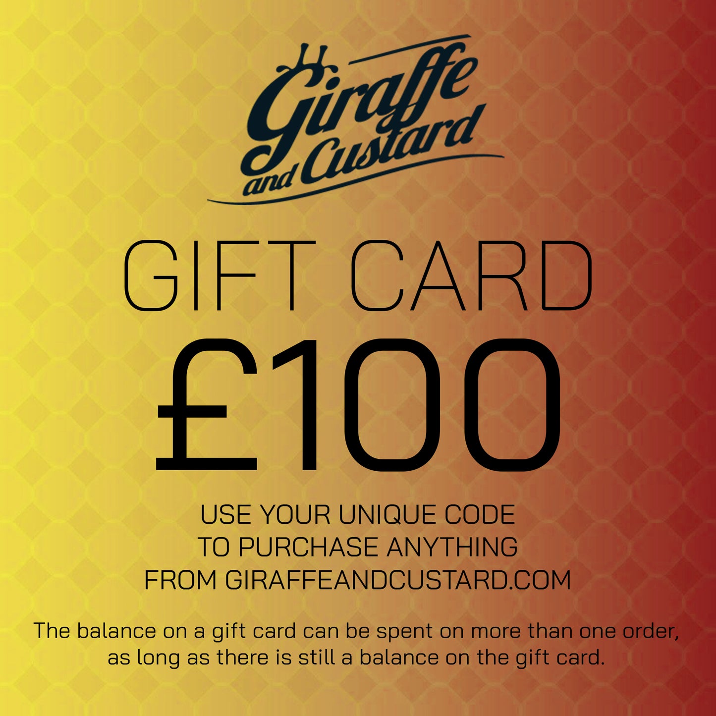 Giraffe and Custard Gift Card