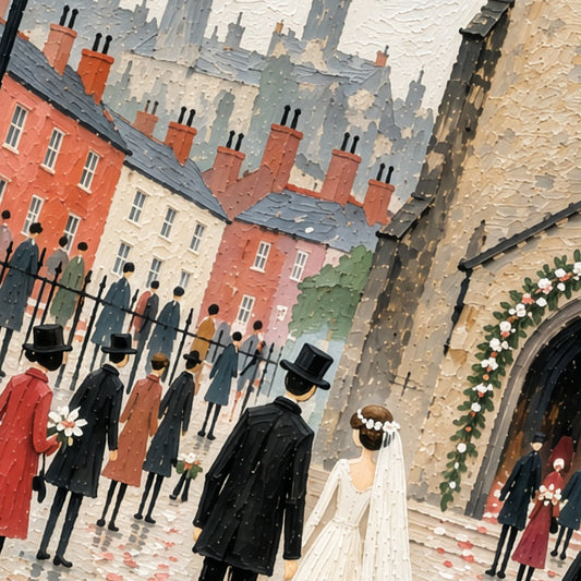 Personalised Church Wedding Print – Custom Wedding Day Wall Art