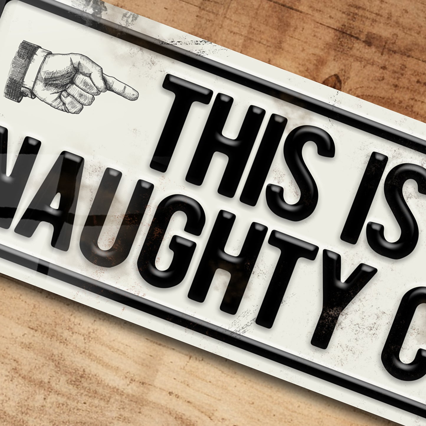 Naughty Corner Metal Sign Plaque Man Cave Funny Decor - 100x305mm