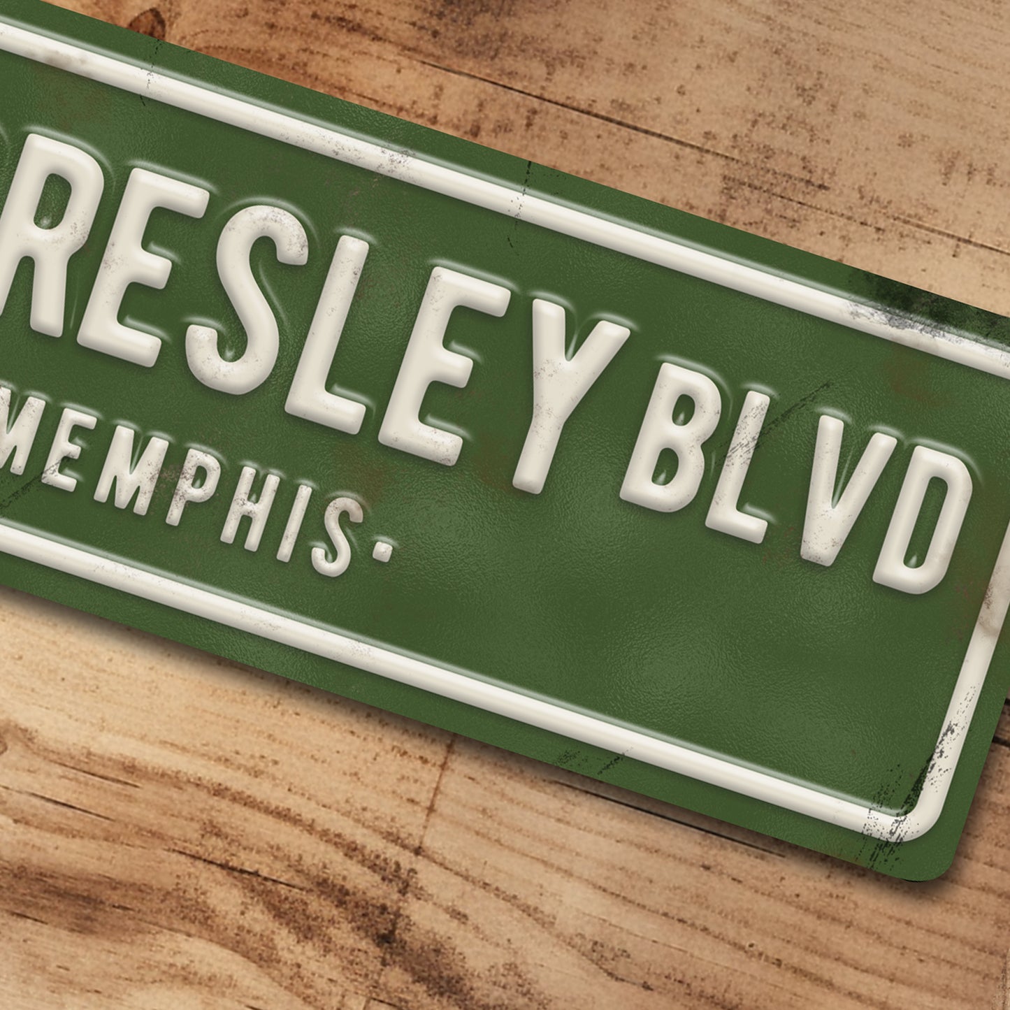 Elvis Presley BLVD Road Sign Metal Retro Vintage Collectors Gift 100x305mm