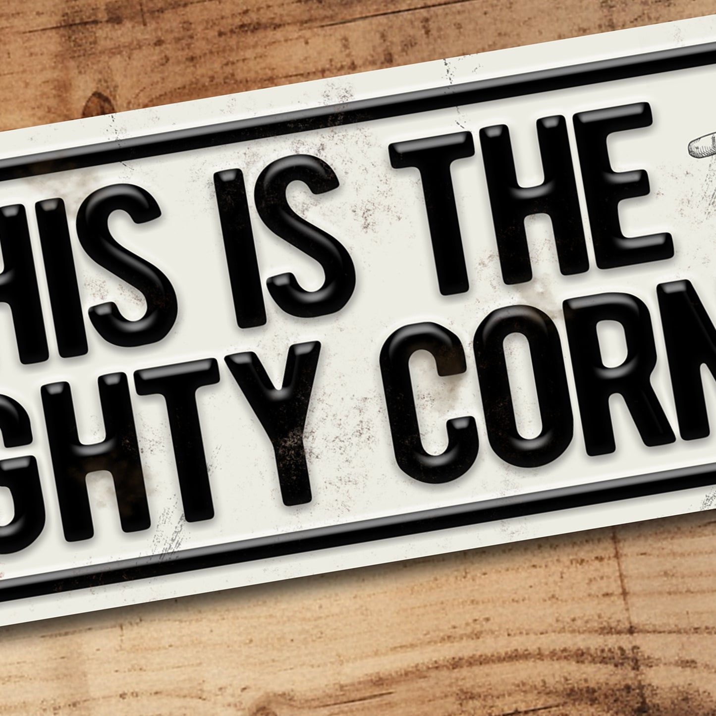 Naughty Corner Metal Sign Plaque Man Cave Funny Decor - 100x305mm