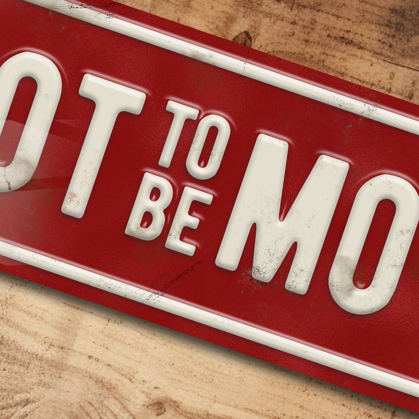 Man Cave Metal Sign Retro Not To Be Moved Train Railway Sign - 100x305mm