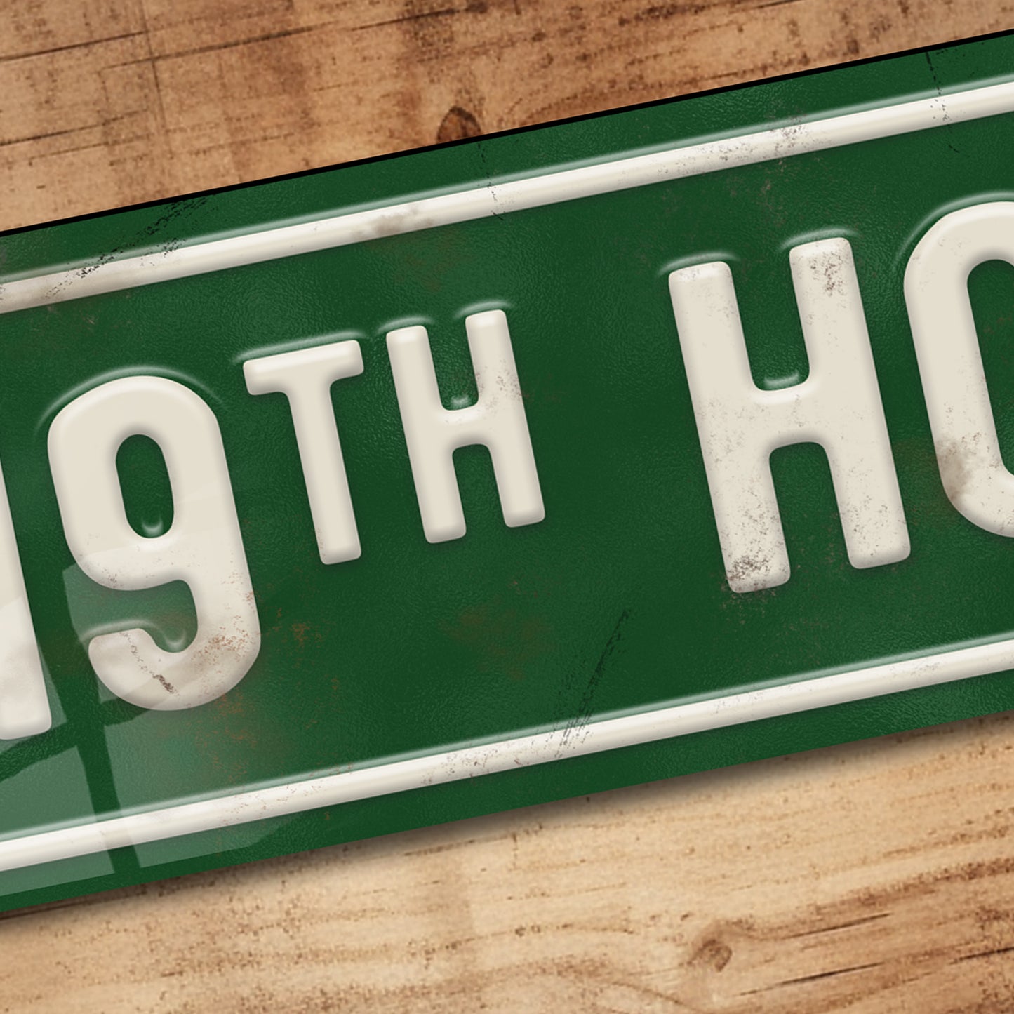 19th Hole Golf Metal Sign Plaque Golfing Home Pub Bar Decor - 100x305mm