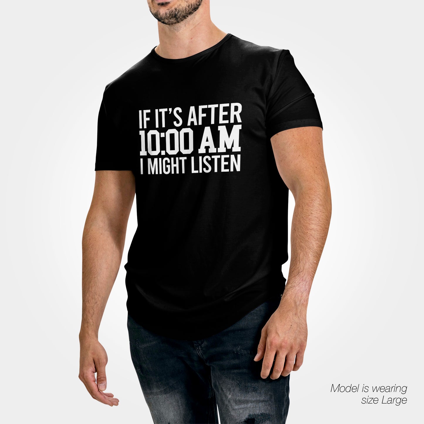 Lazy T-Shirt - Funny Slogan T-Shirt - Not a Morning Person - After 10AM