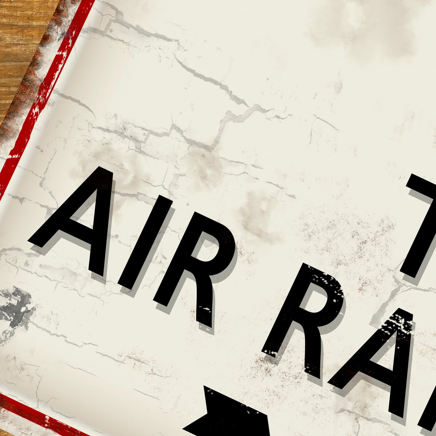 Air Raid Shelter Sign Vintage world war 2 sign close 1