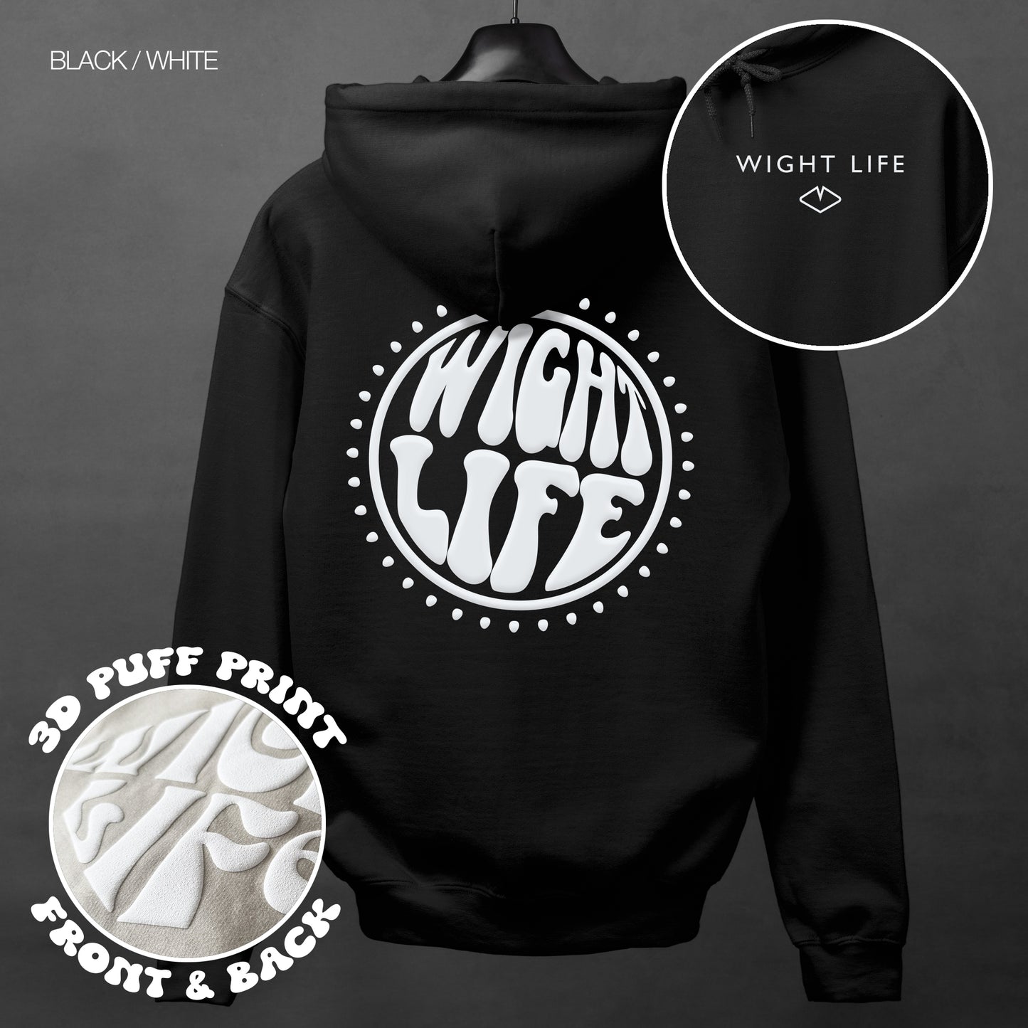 Wight Life Hoodie - PUFF PRINT - Power Circle