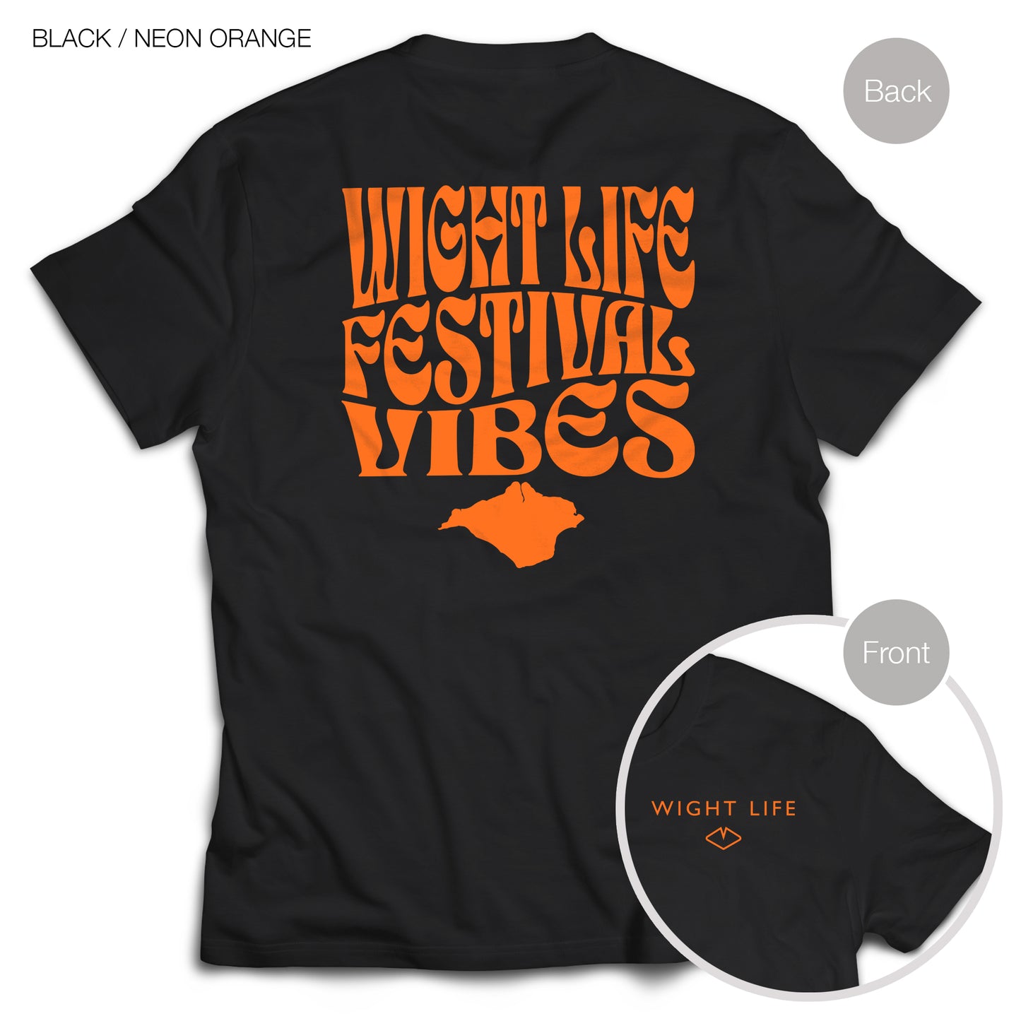 Wight Life Neon Festival T-Shirt - Festival Vibes Neon Colours