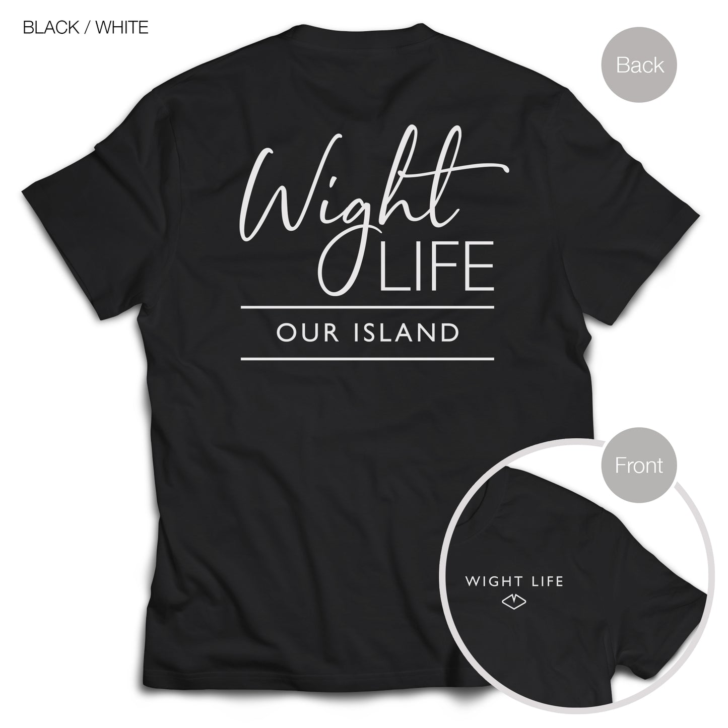 Wight Life T-Shirt - Script Design- Unisex Isle of Wight Tee