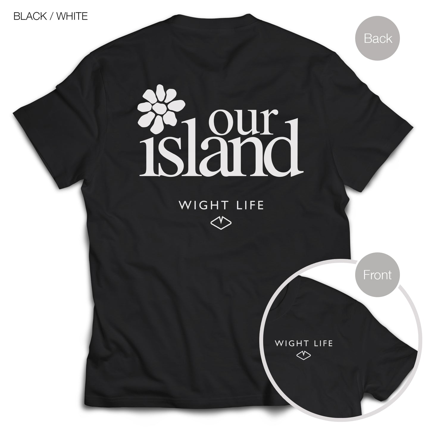 Wight Life T-Shirt - Our Island flower- Unisex Isle of Wight Tee