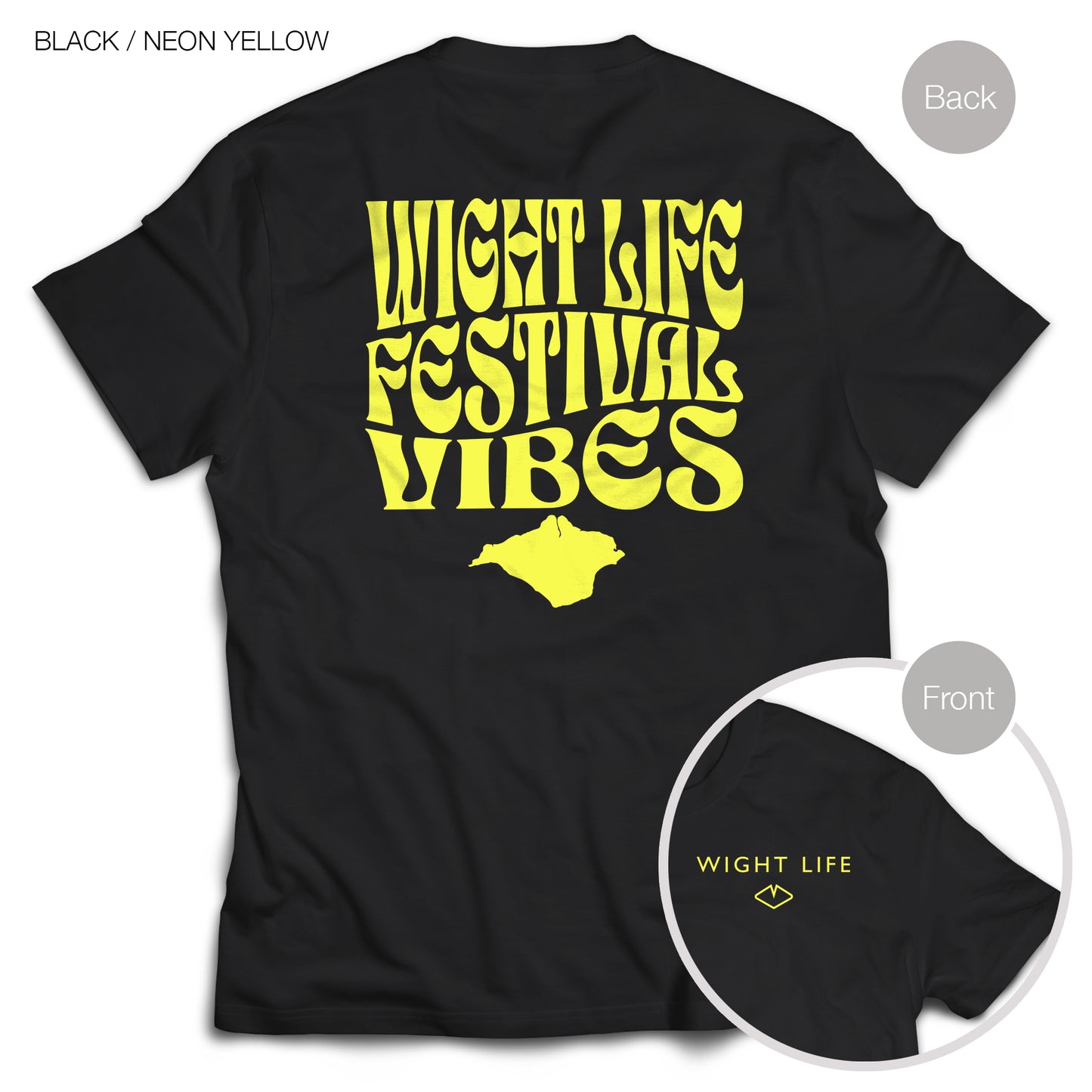 Wight Life Neon Festival T-Shirt - Festival Vibes Neon Colours