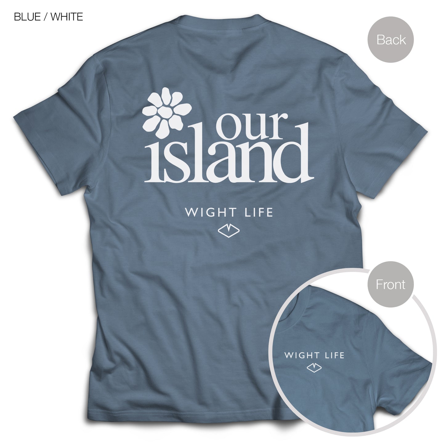 Wight Life T-Shirt - Our Island flower- Unisex Isle of Wight Tee