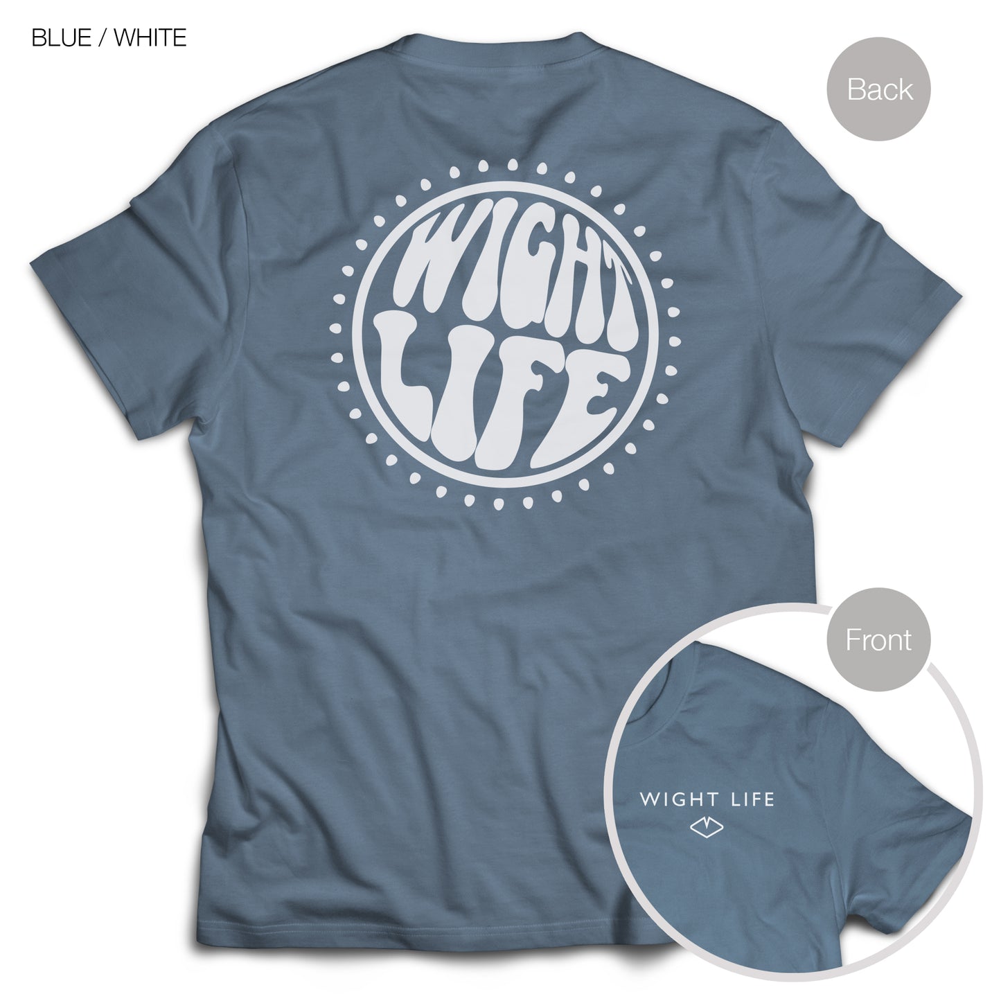 Wight Life T-Shirt - 60s Power Circle- Unisex Isle of Wight Tee