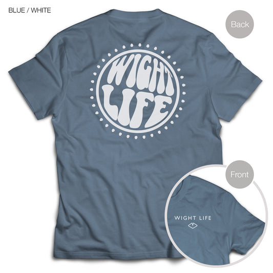 Wight Life T-Shirt - 60s Power Circle- Unisex Isle of Wight Tee
