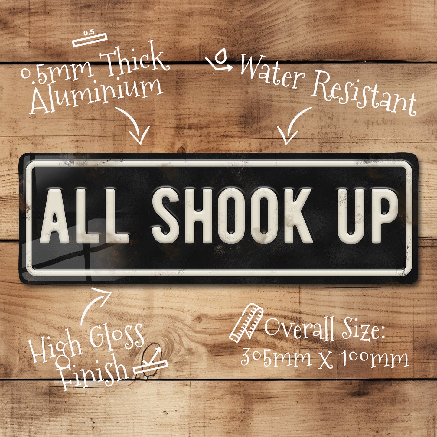 Elvis Presley All Shook Up Road Sign Metal Retro Vintage Collectors Gift 100x305mm