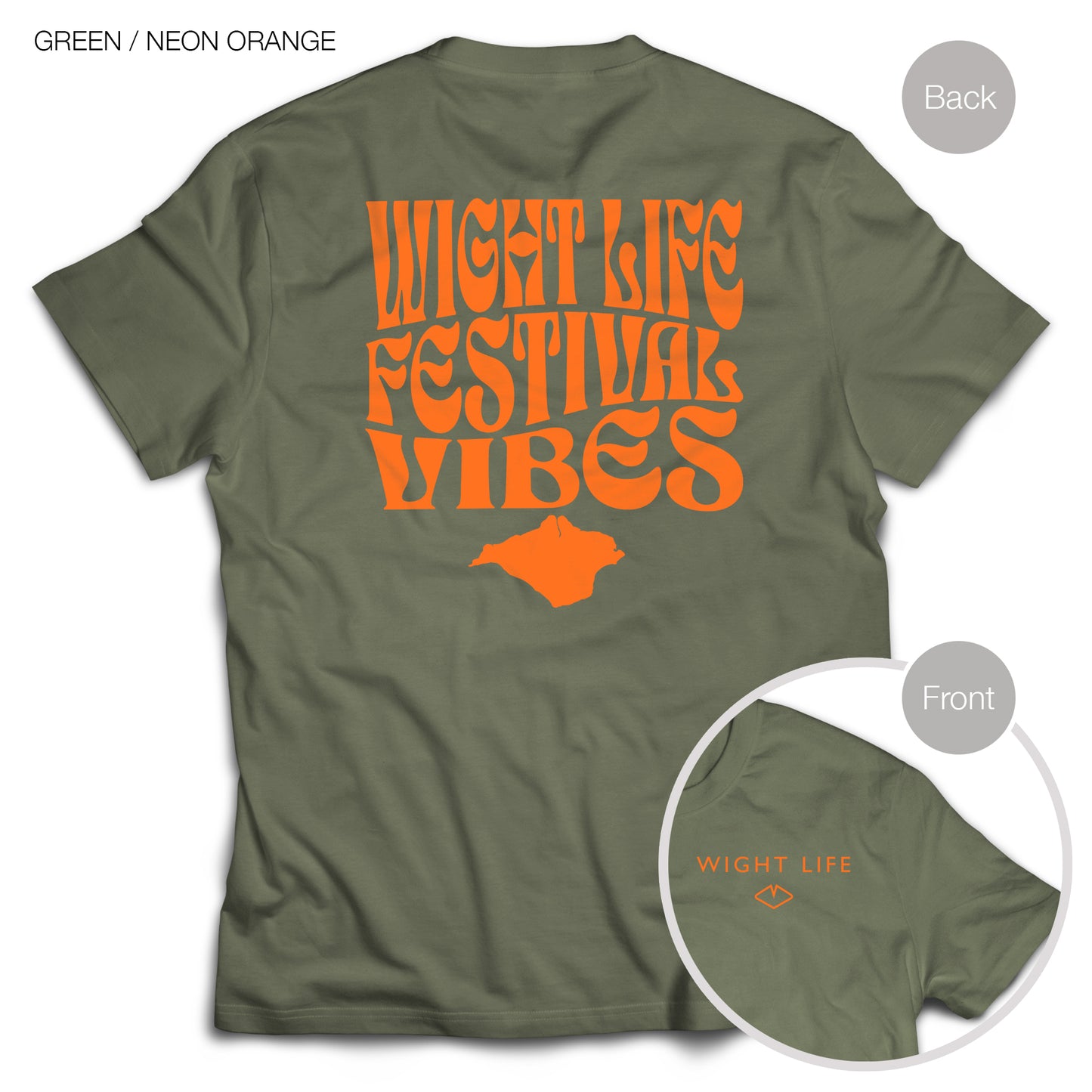 Wight Life Neon Festival T-Shirt - Festival Vibes Neon Colours
