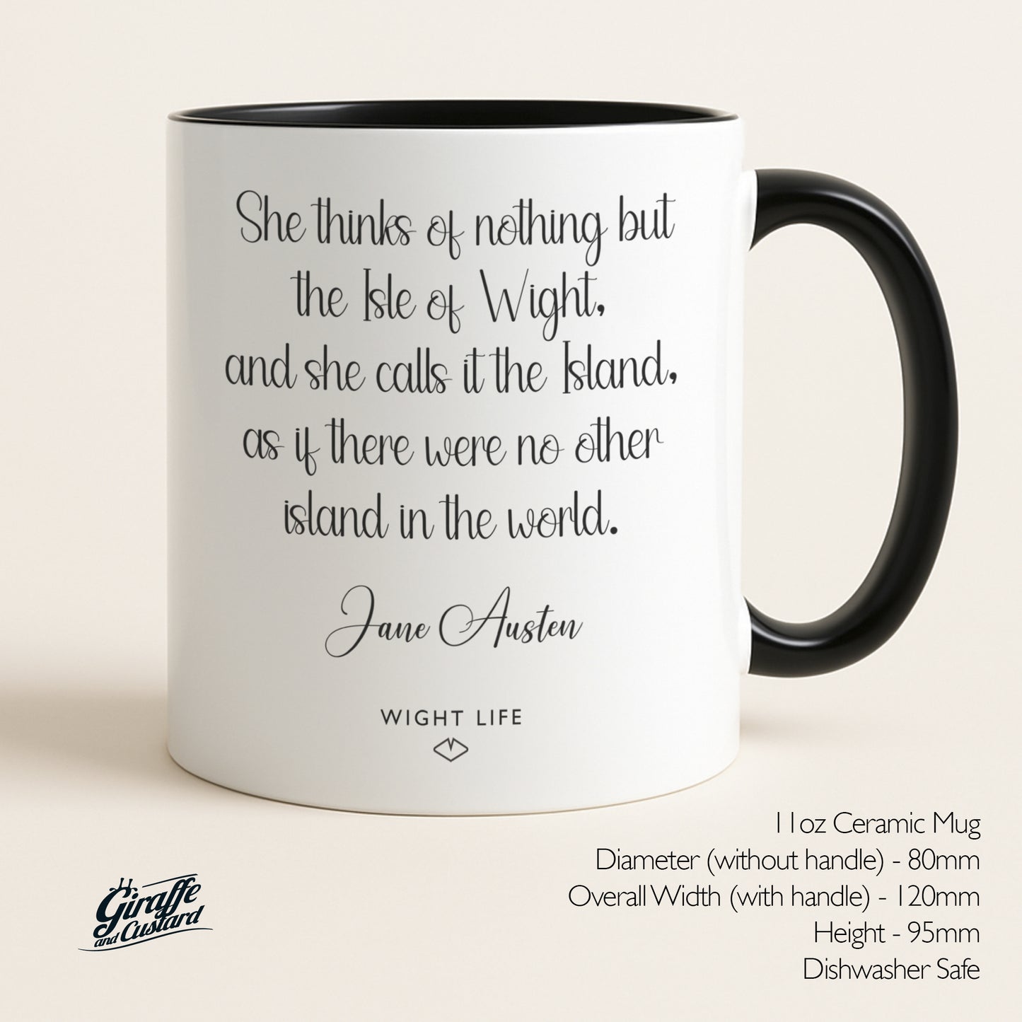 Wight Life® - Jane Austen - Ceramic Coffee Mug 11oz