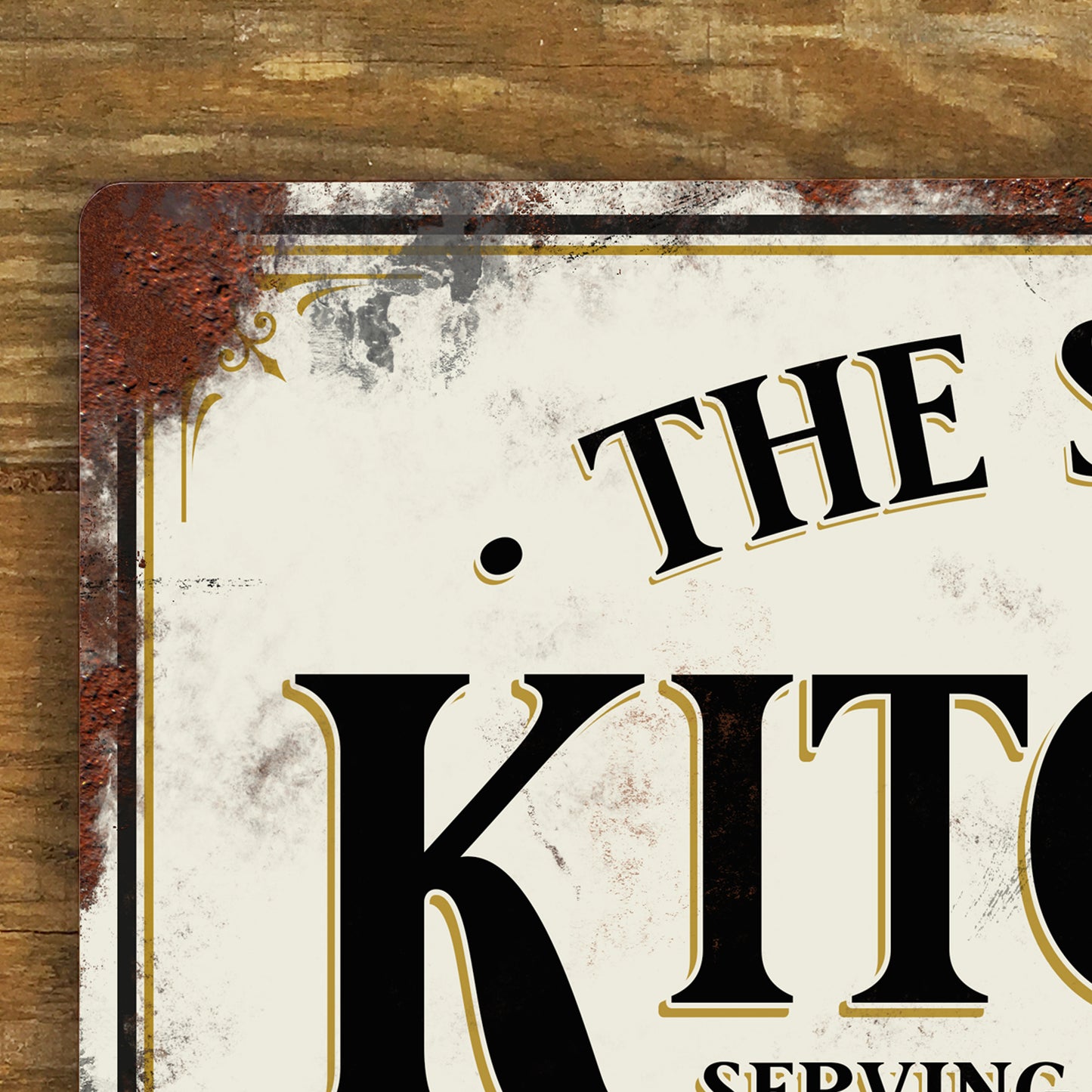 Personalised Kitchen Sign Metal Custom Family Name Door Wall Sign Vintage 200x305mm