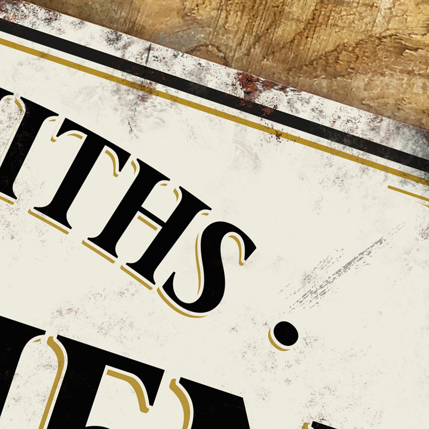 Personalised Kitchen Sign Metal Custom Family Name Door Wall Sign Vintage 200x305mm