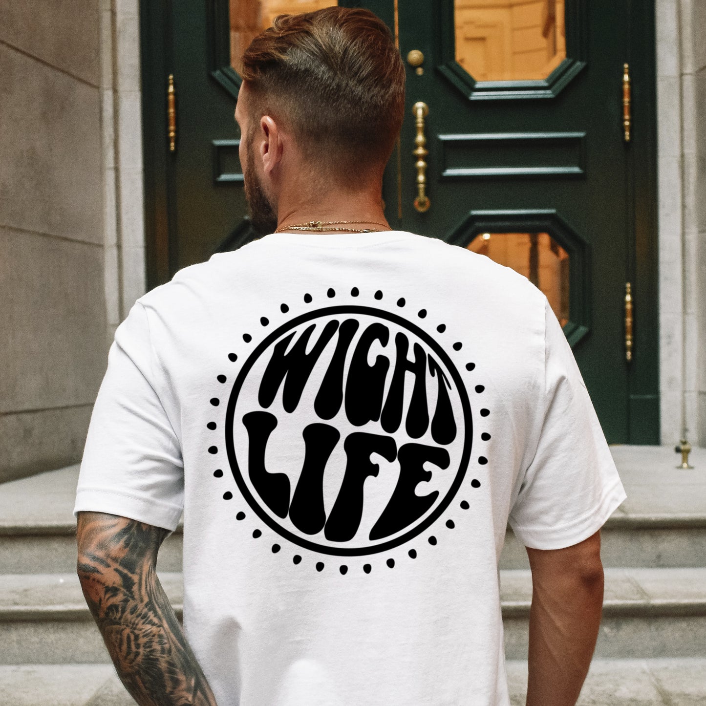 Wight Life T-Shirt - 60s Power Circle- Unisex Isle of Wight Tee