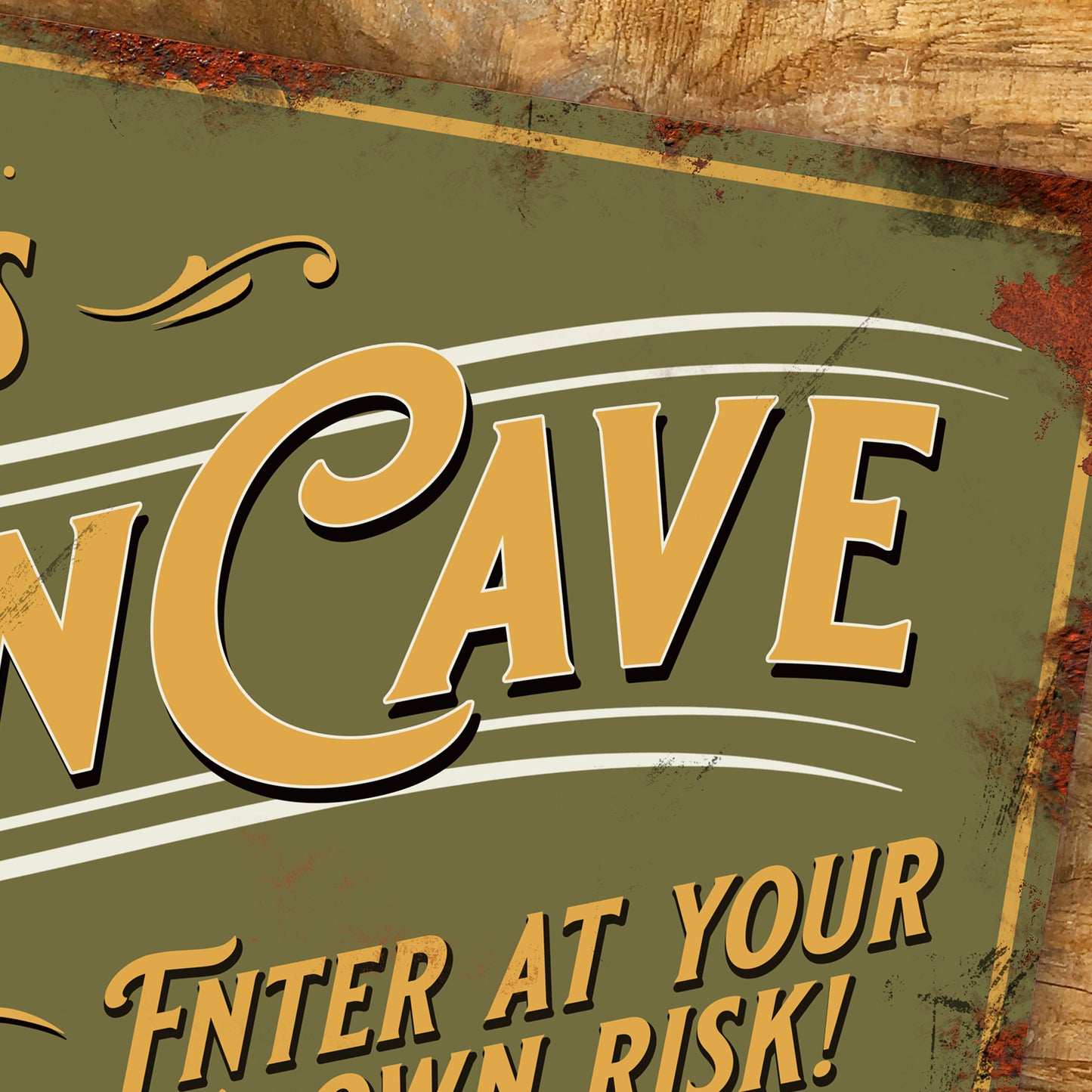 Personalised Man Cave Sign Custom Garage Office Metal Sign 200mm x 305mm