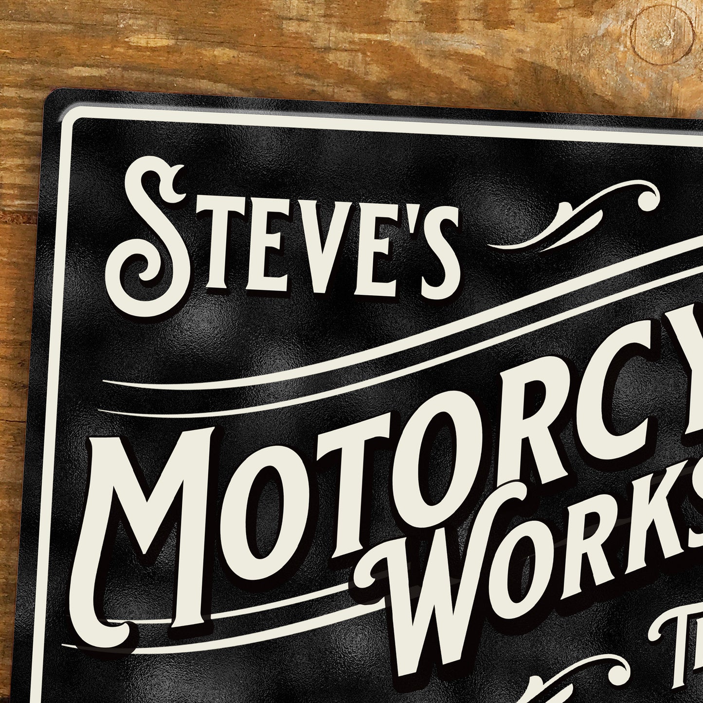 Personalised Motorcycle Motorbike Workshop Metal Door Wall Sign