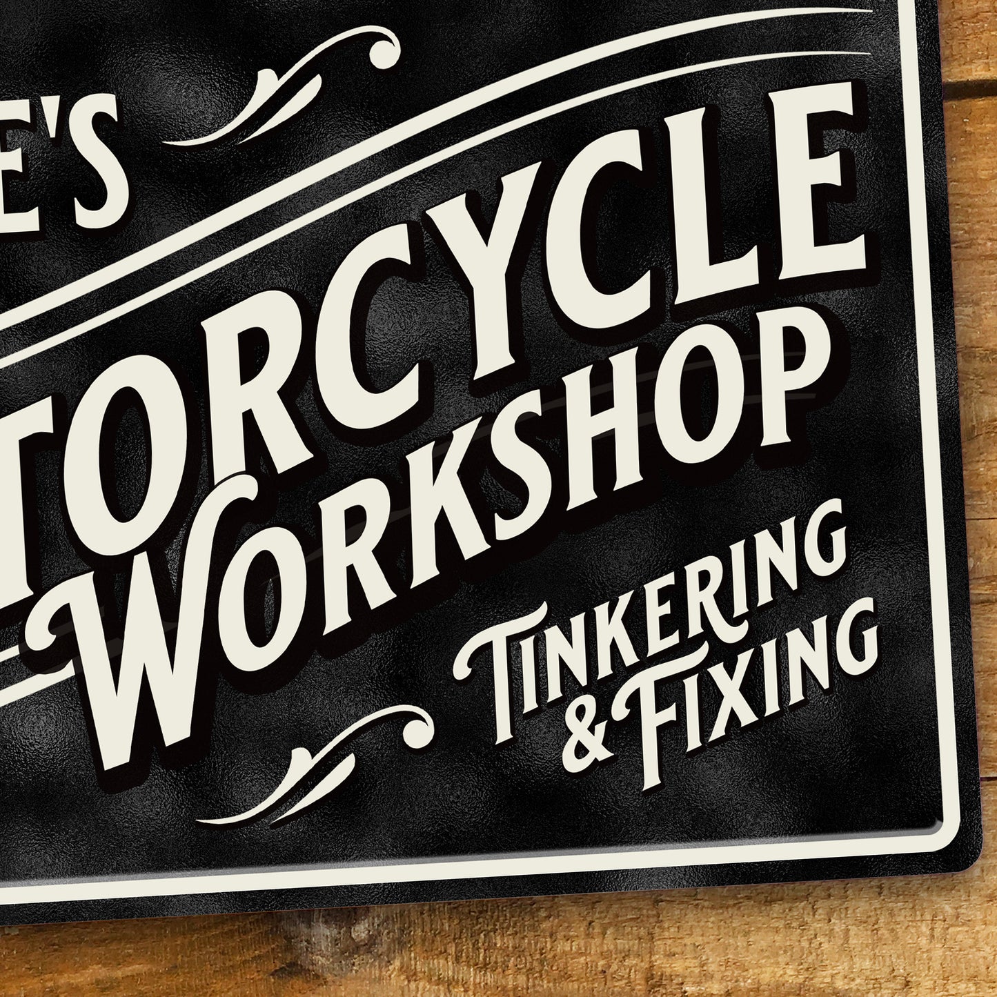 Personalised Motorcycle Motorbike Workshop Metal Door Wall Sign