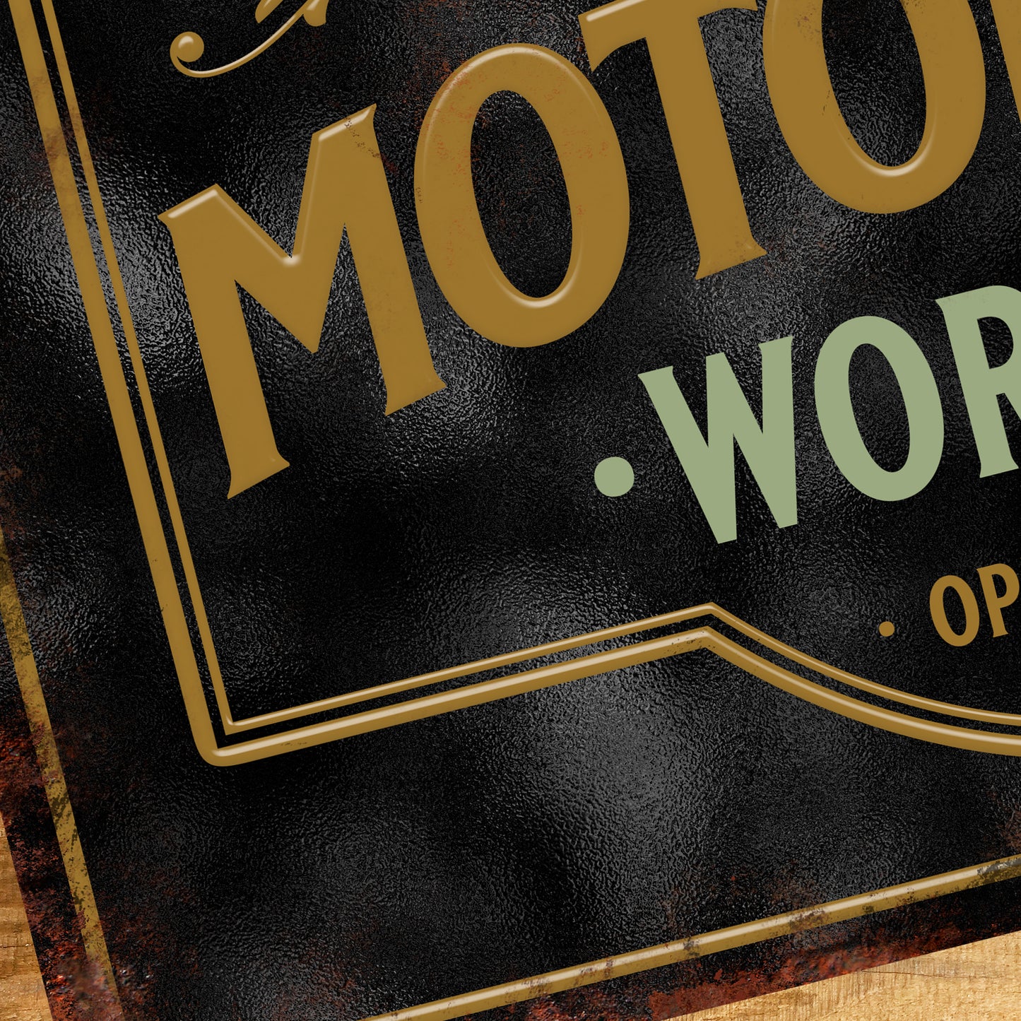 Personalised Motorcycle Workshop Sign Metal Man Cave Custom Sign 305 x 200mm