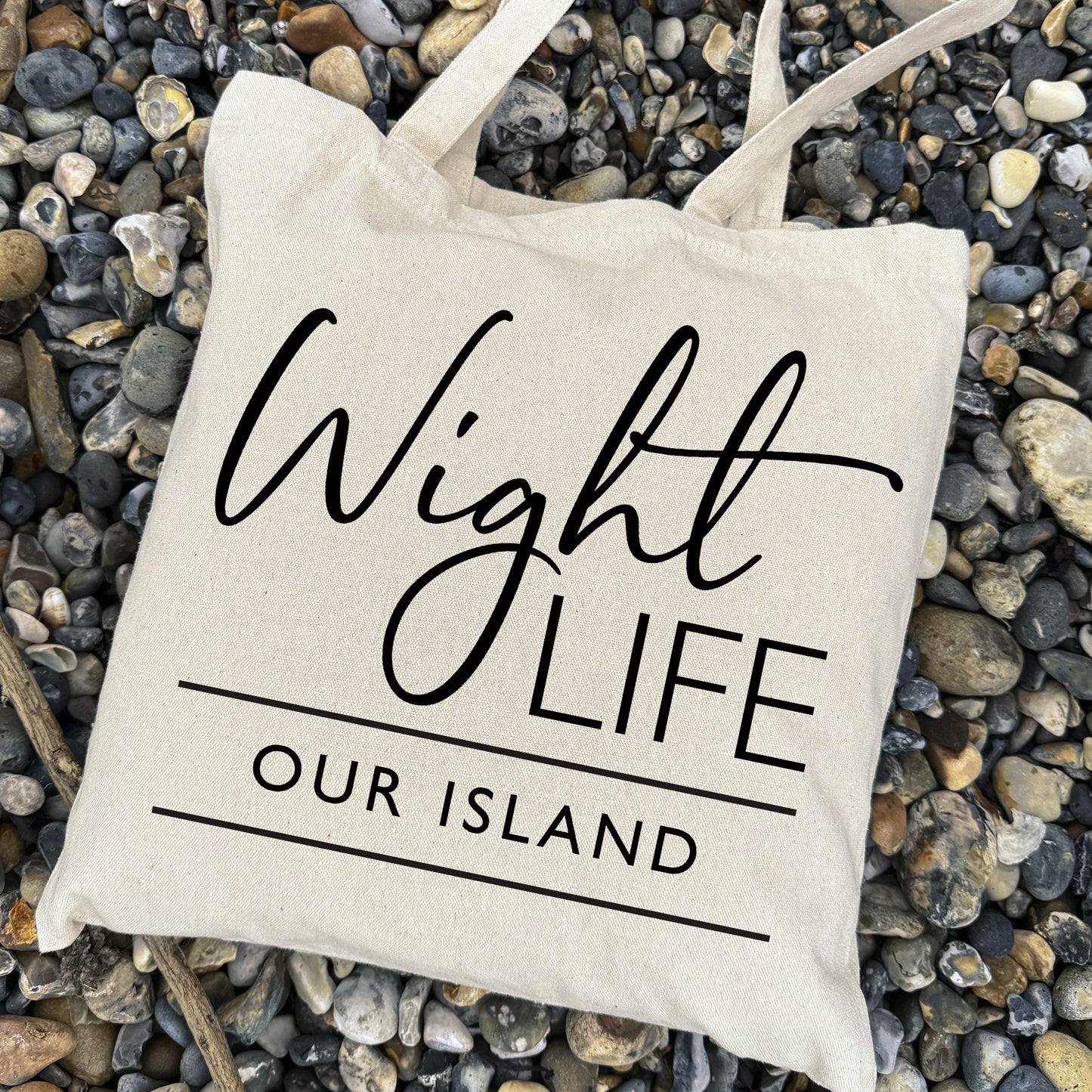 Wight Life Tote Bag - Our Island Script - Shopping Bag