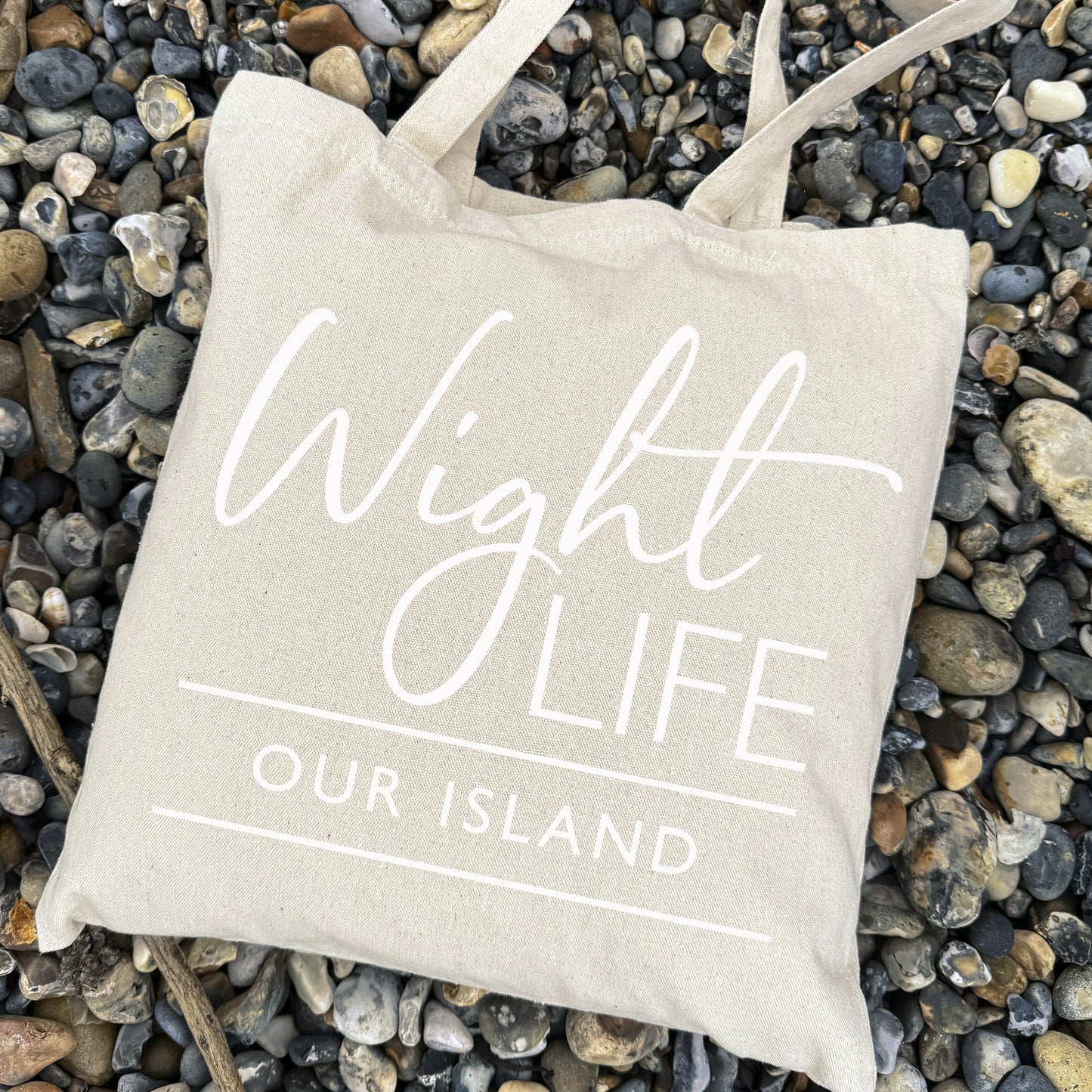 Wight Life Tote Bag - Our Island Script - Shopping Bag