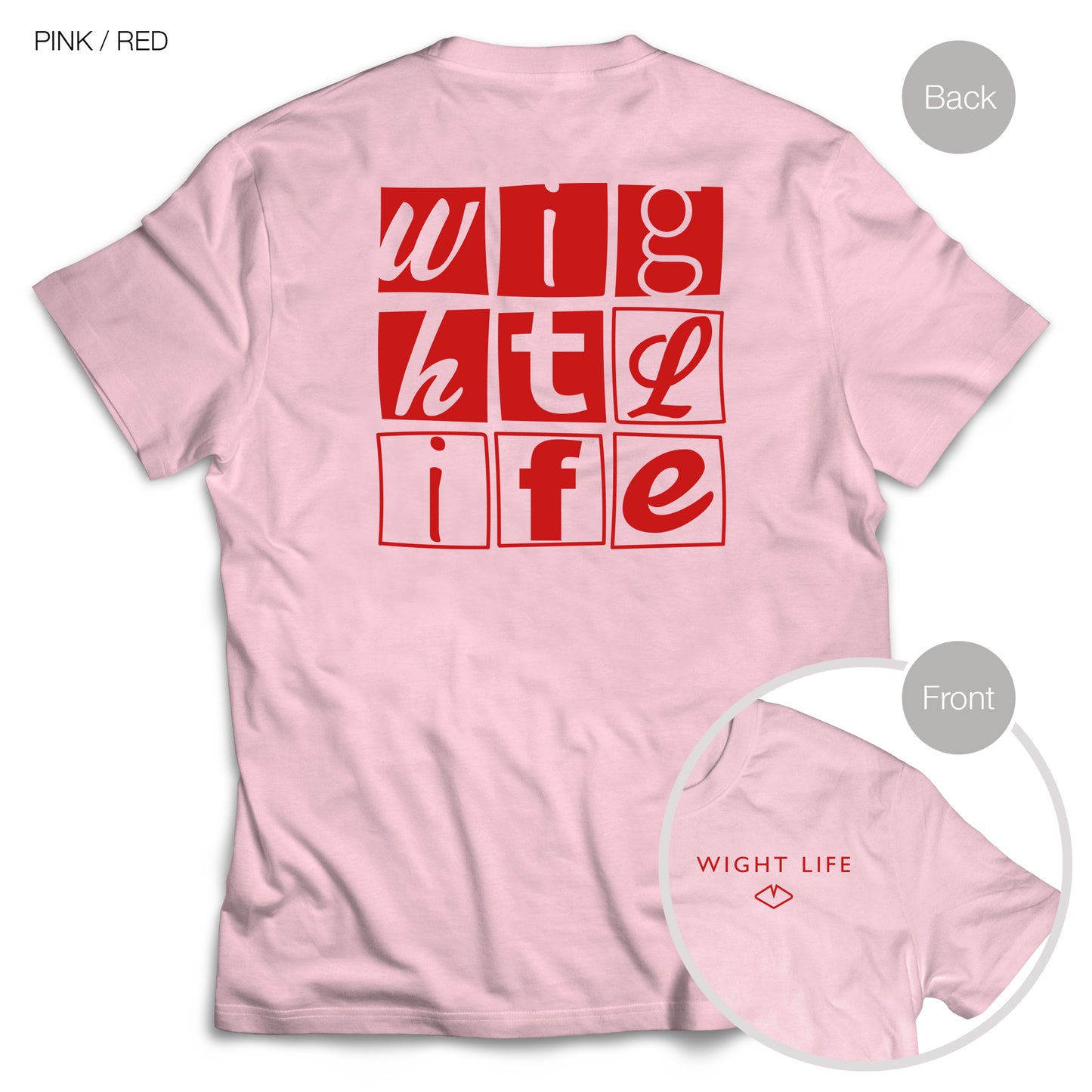 Wight Life T-Shirt - Typo Boxes- Unisex Isle of Wight Tee