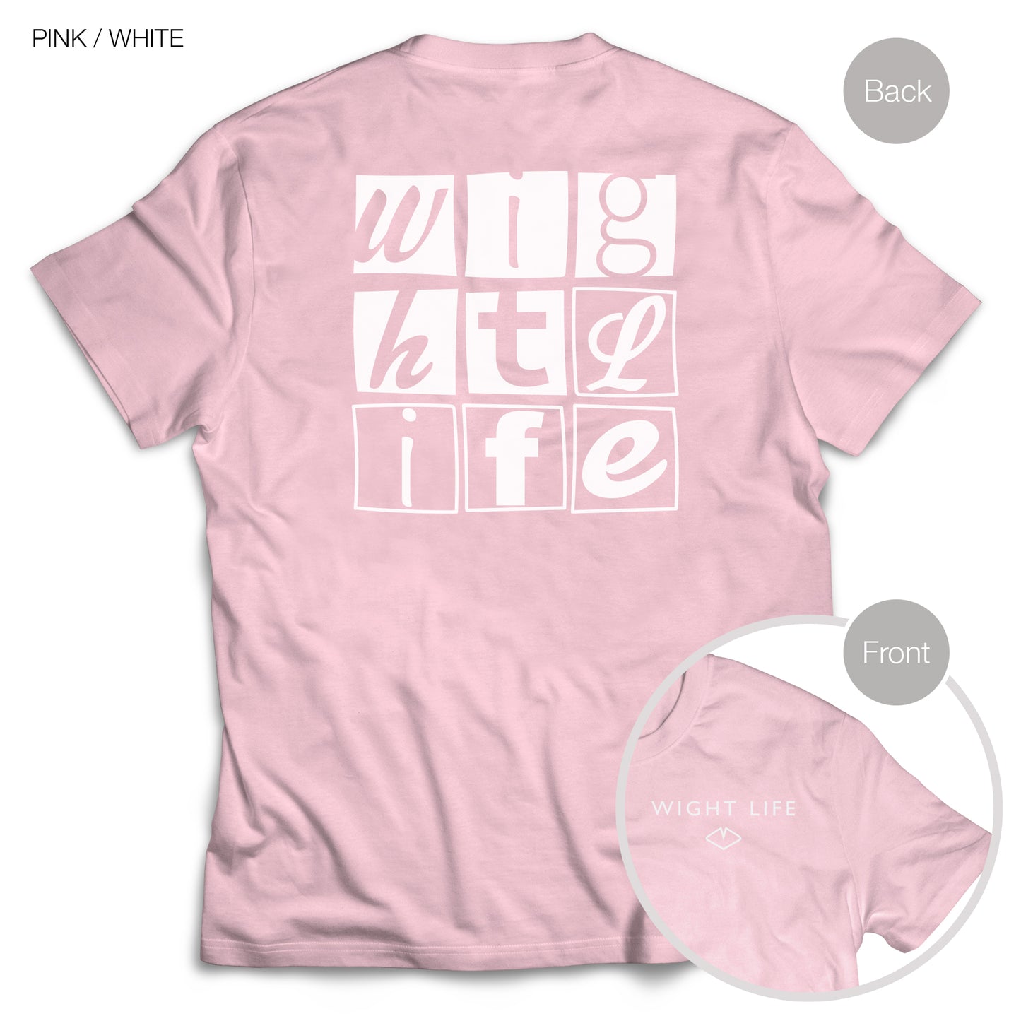 Wight Life T-Shirt - Typo Boxes- Unisex Isle of Wight Tee