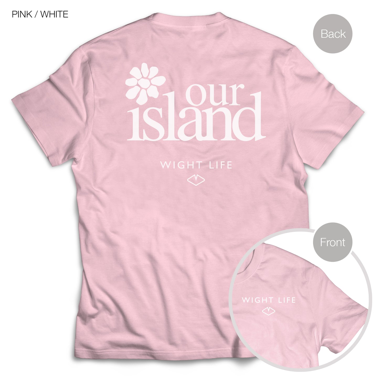 Wight Life T-Shirt - Our Island flower- Unisex Isle of Wight Tee