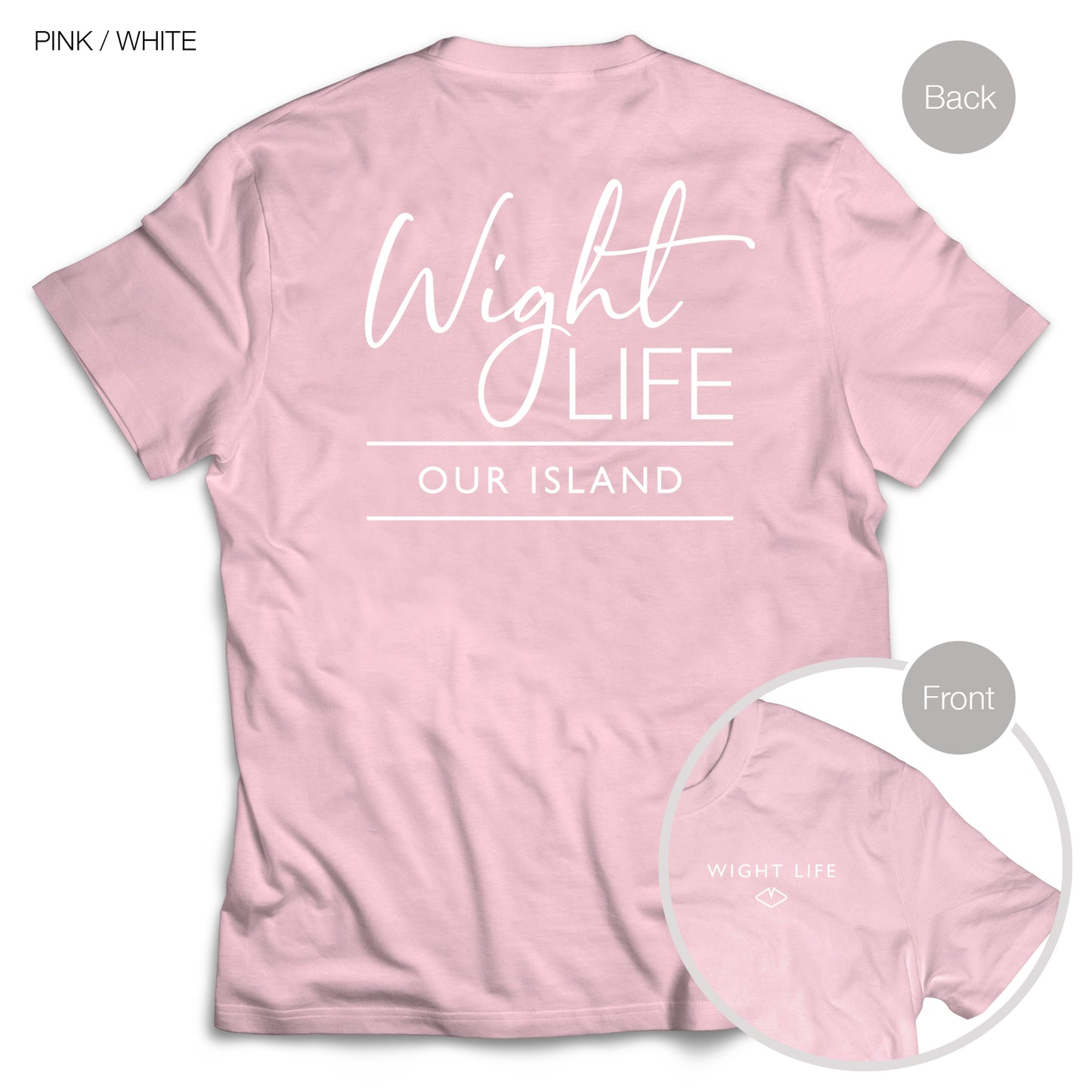Wight Life T-Shirt - Script Design- Unisex Isle of Wight Tee