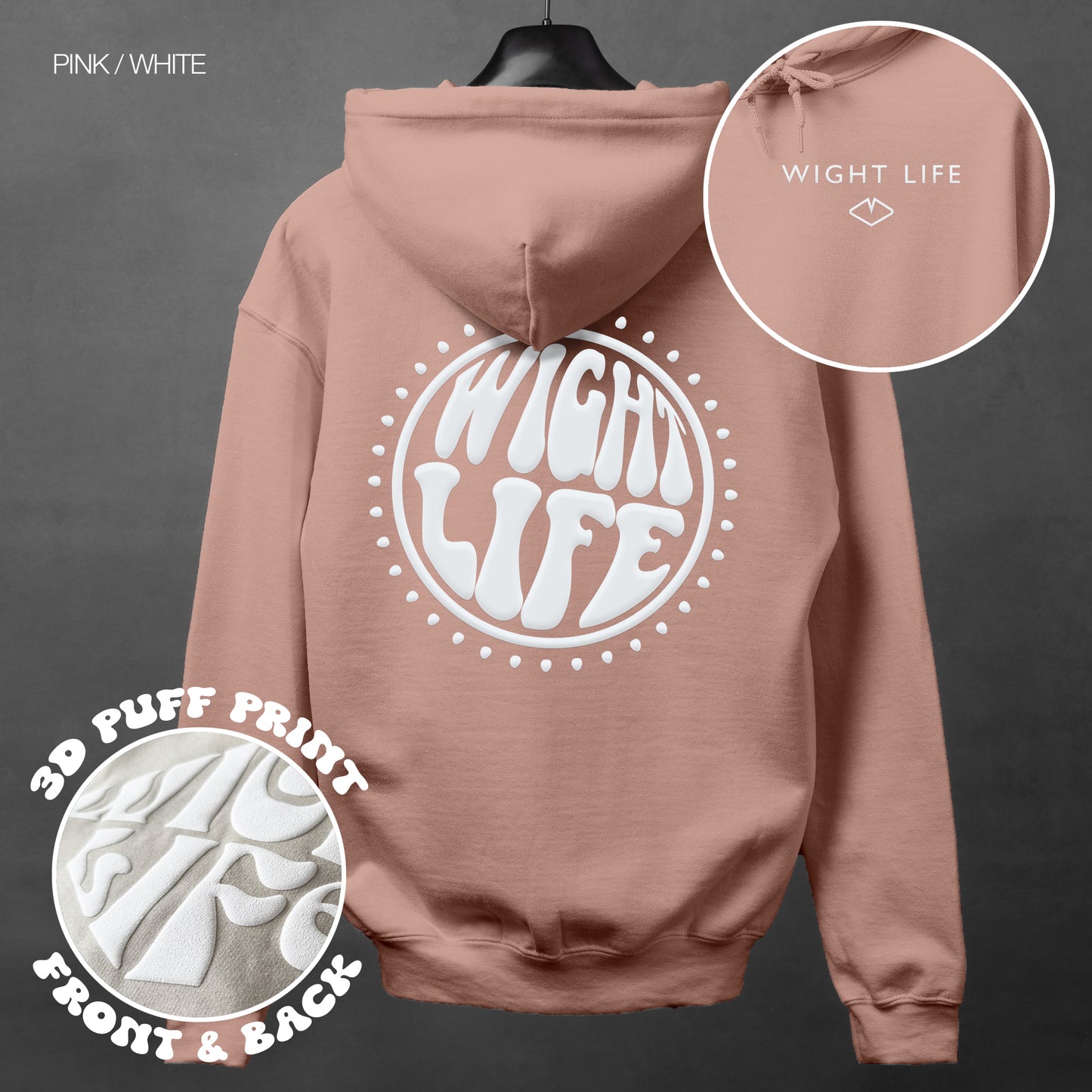 Wight Life Hoodie - PUFF PRINT - Power Circle