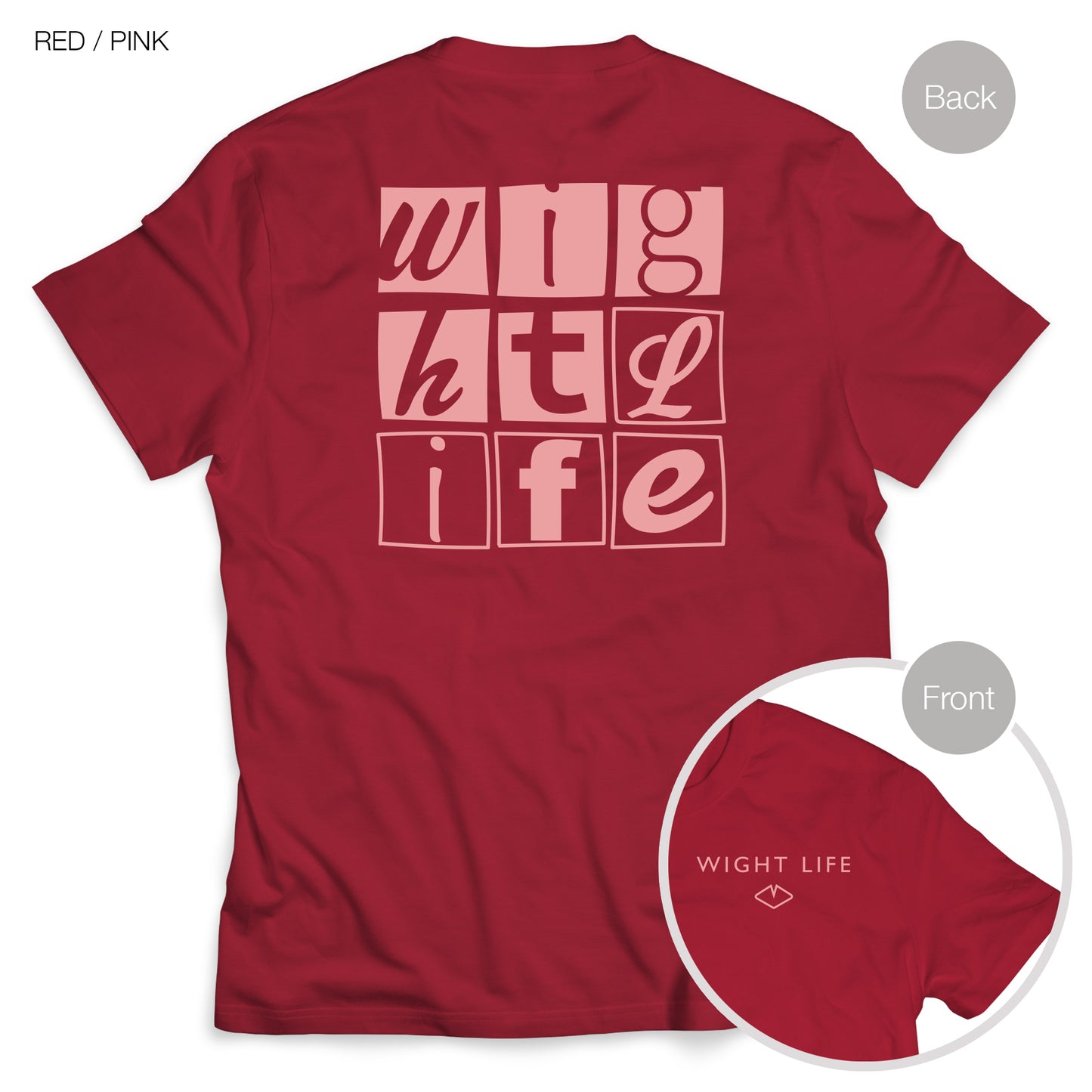 Wight Life T-Shirt - Typo Boxes- Unisex Isle of Wight Tee