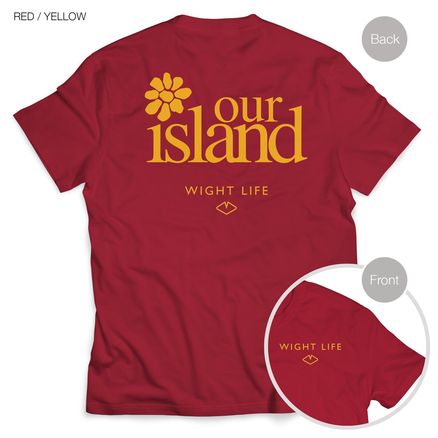 Wight Life T-Shirt - Our Island flower- Unisex Isle of Wight Tee