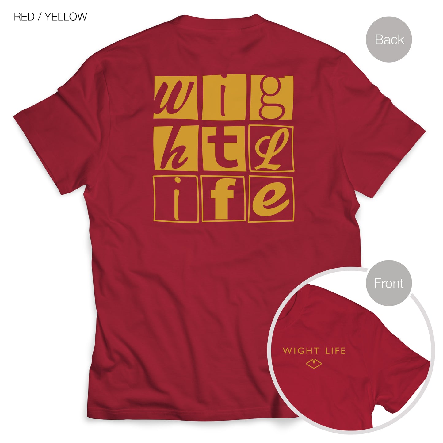 Wight Life T-Shirt - Typo Boxes- Unisex Isle of Wight Tee