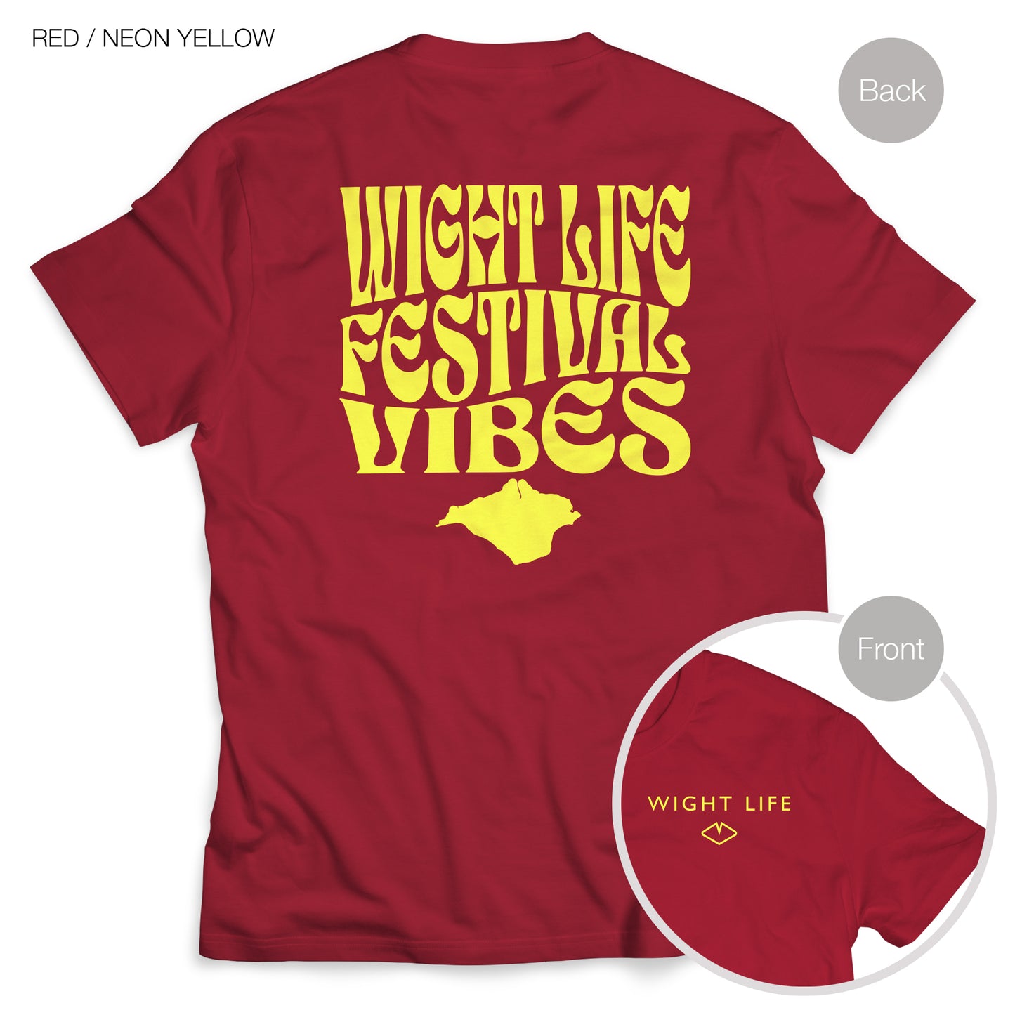 Wight Life Neon Festival T-Shirt - Festival Vibes Neon Colours