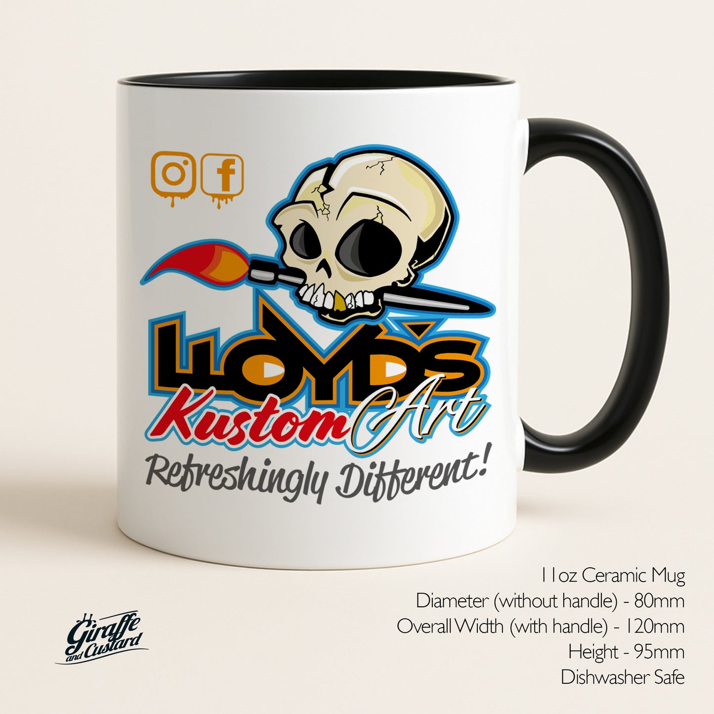 Lloyds Kustom Art - Refreshingly Different - Ceramic Coffee Mug 11oz