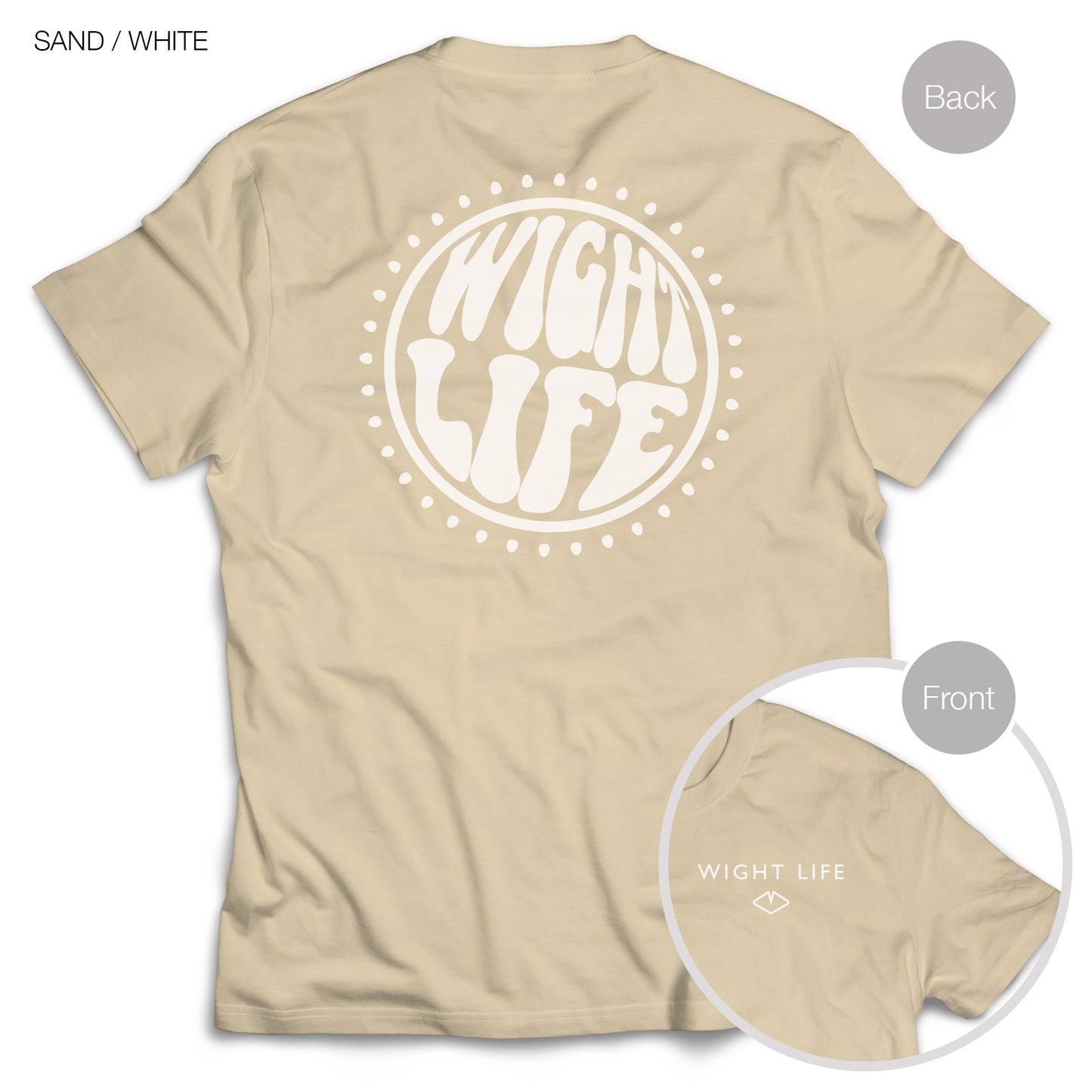 Wight Life T-Shirt - 60s Power Circle- Unisex Isle of Wight Tee