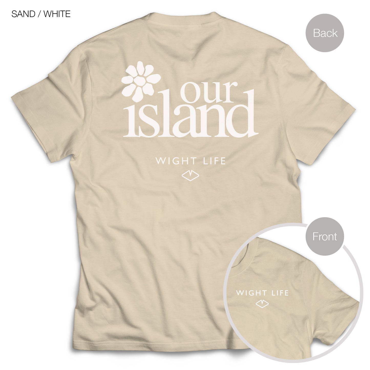 Wight Life T-Shirt - Our Island flower- Unisex Isle of Wight Tee