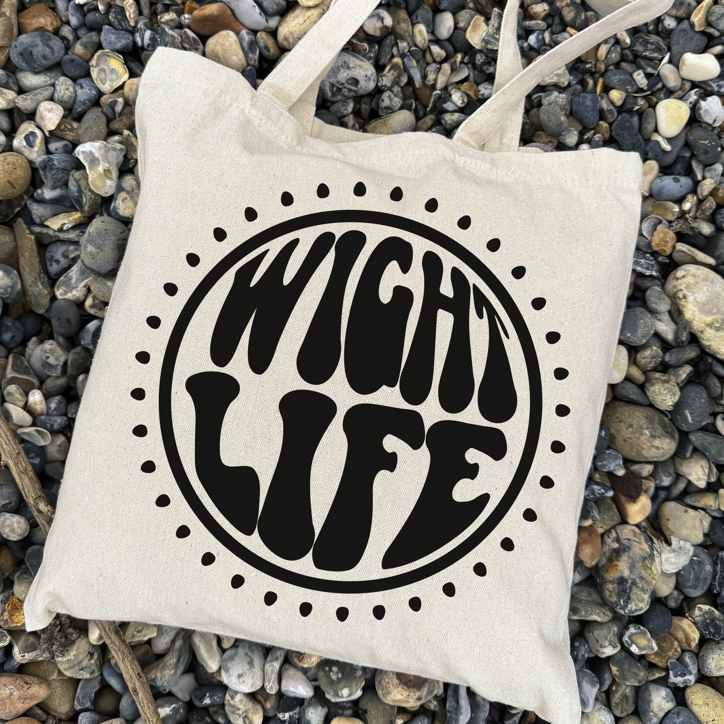 Wight Life Tote Bag - Sixties Power Circle - Shopping Bag