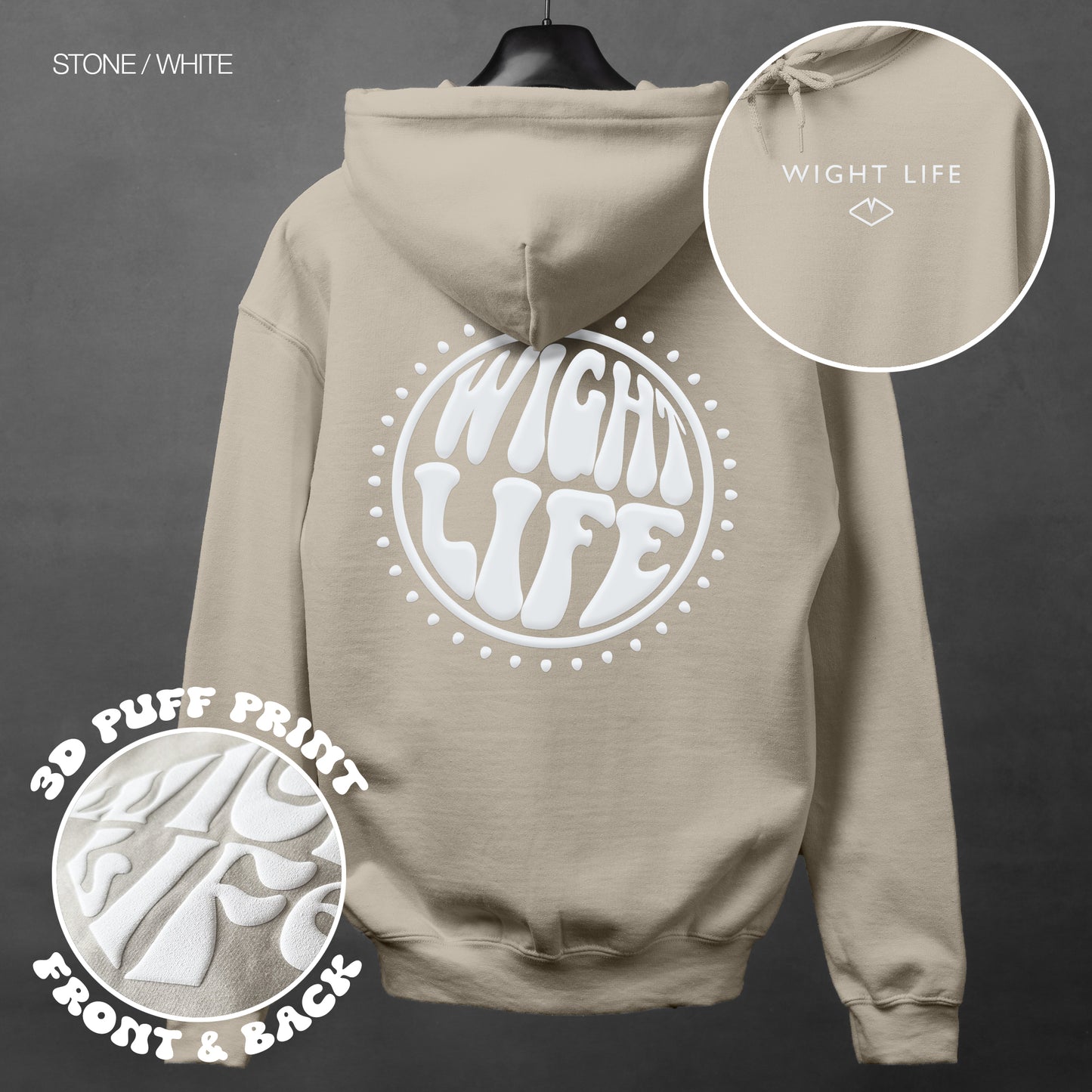 Wight Life Hoodie - PUFF PRINT - Power Circle