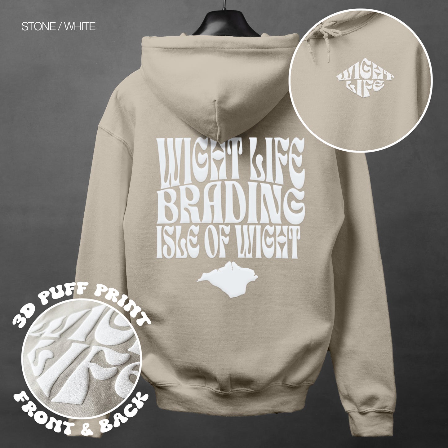 Wight Life Hoodie - PUFF PRINT - Brading