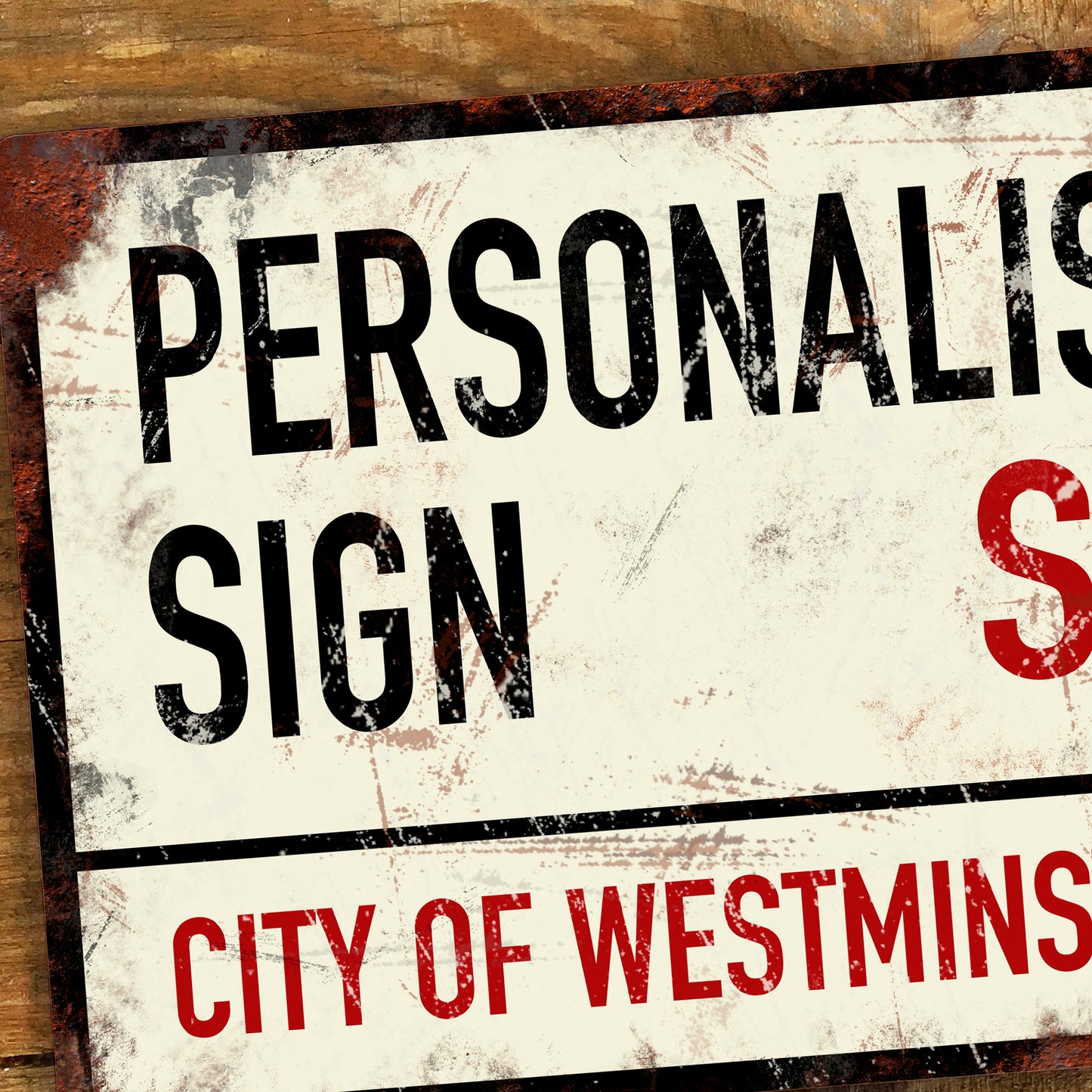 Personalised Street Sign Custom Road Name Metal Sign 200mm x 305mm