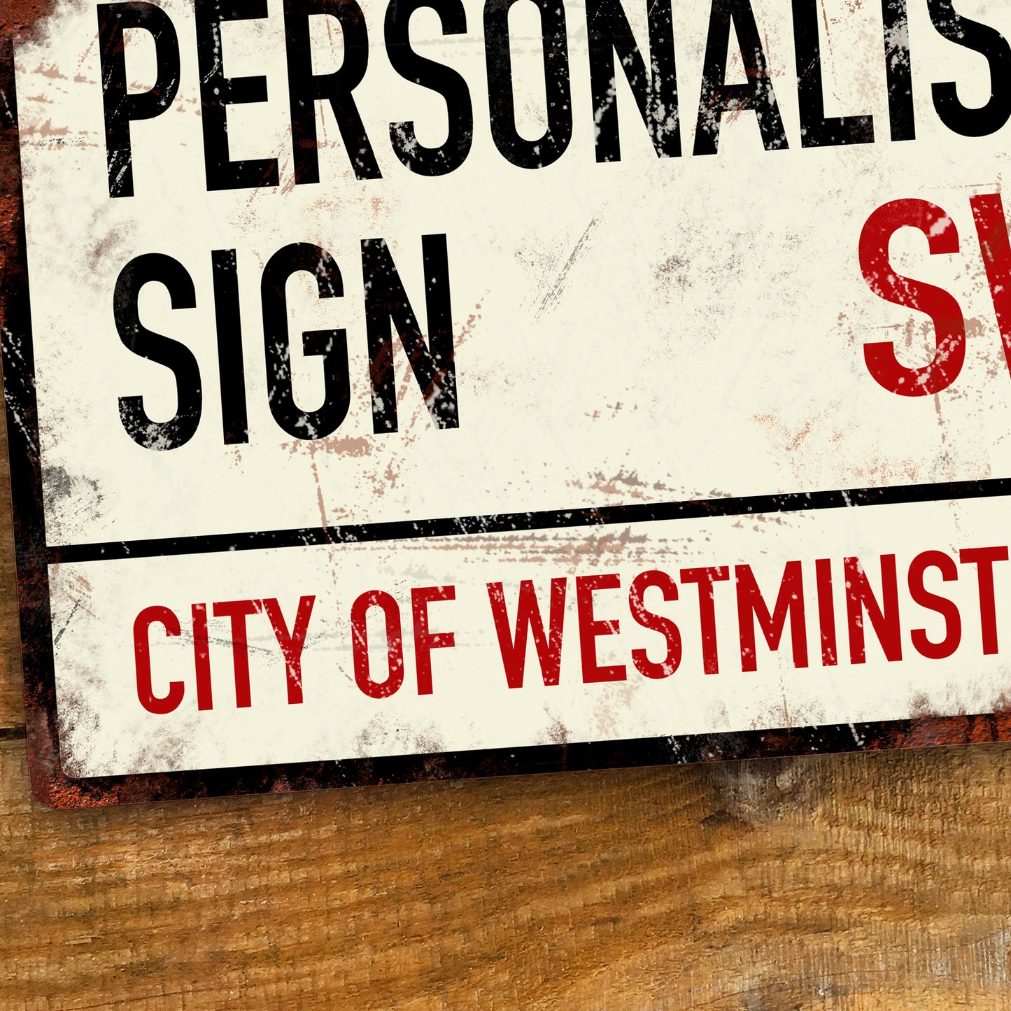 Personalised Street Sign Custom Road Name Metal Sign 200mm x 305mm