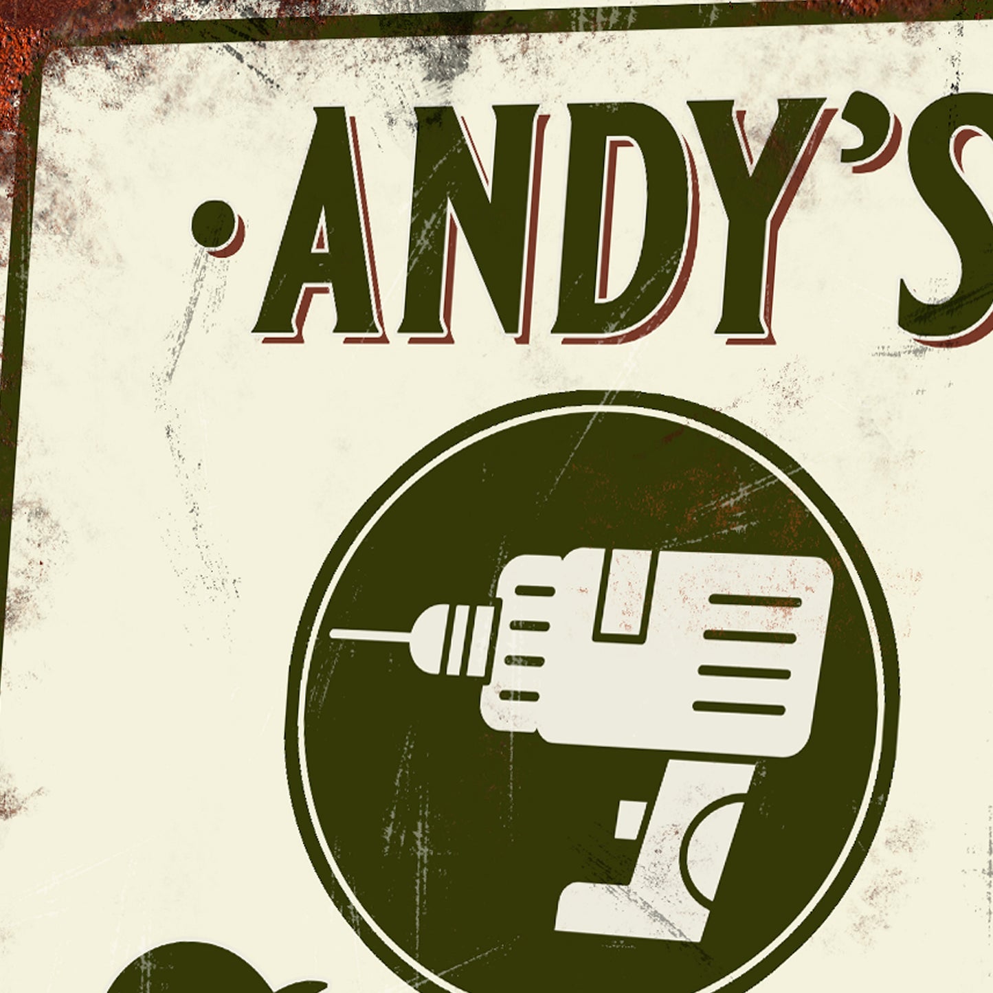 Personalised Tool Shed Vintage Sign Close 1