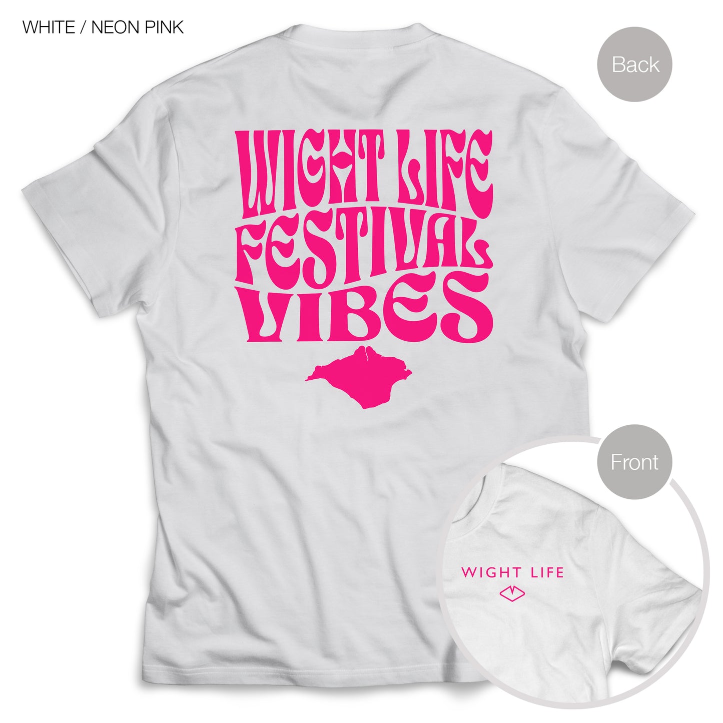 Wight Life Neon Festival T-Shirt - Festival Vibes Neon Colours