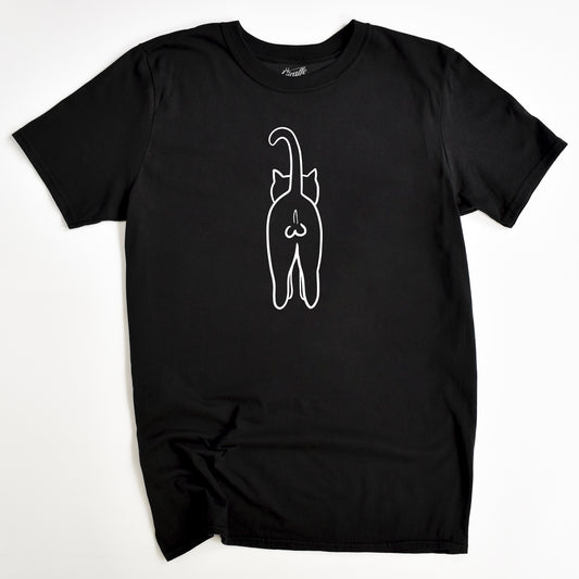 Cat Bum T-Shirt - Funny Slogan T-Shirt - Cat Lover